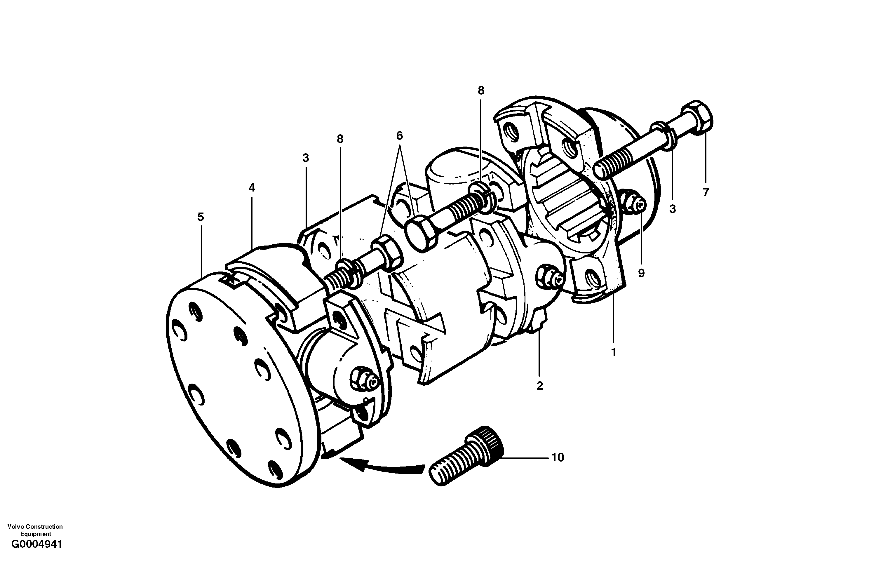 Pump drive shaft MODEL G740 - G780 — volvo parts diagram