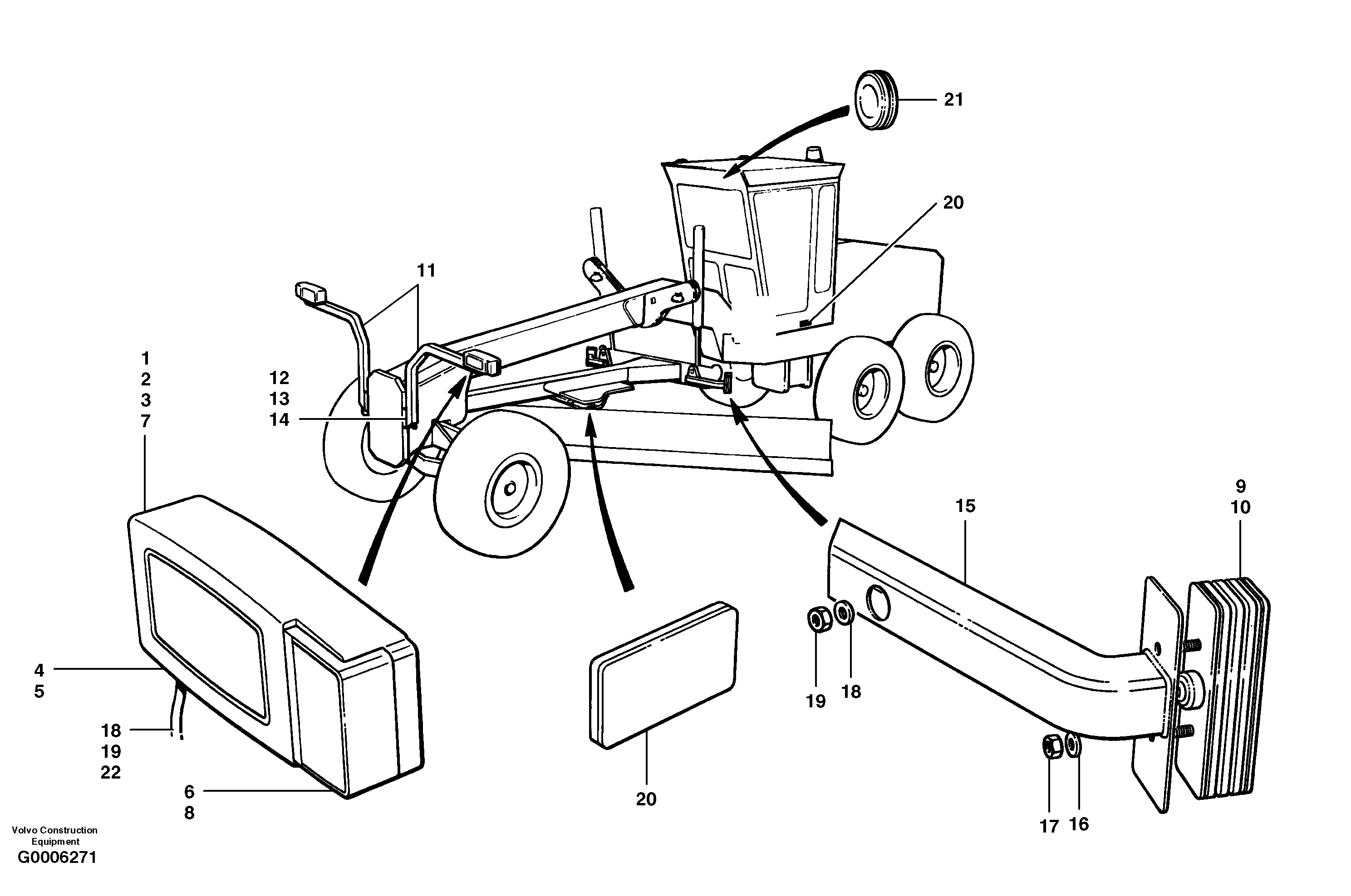 Lights - front - EEC — volvo parts diagram