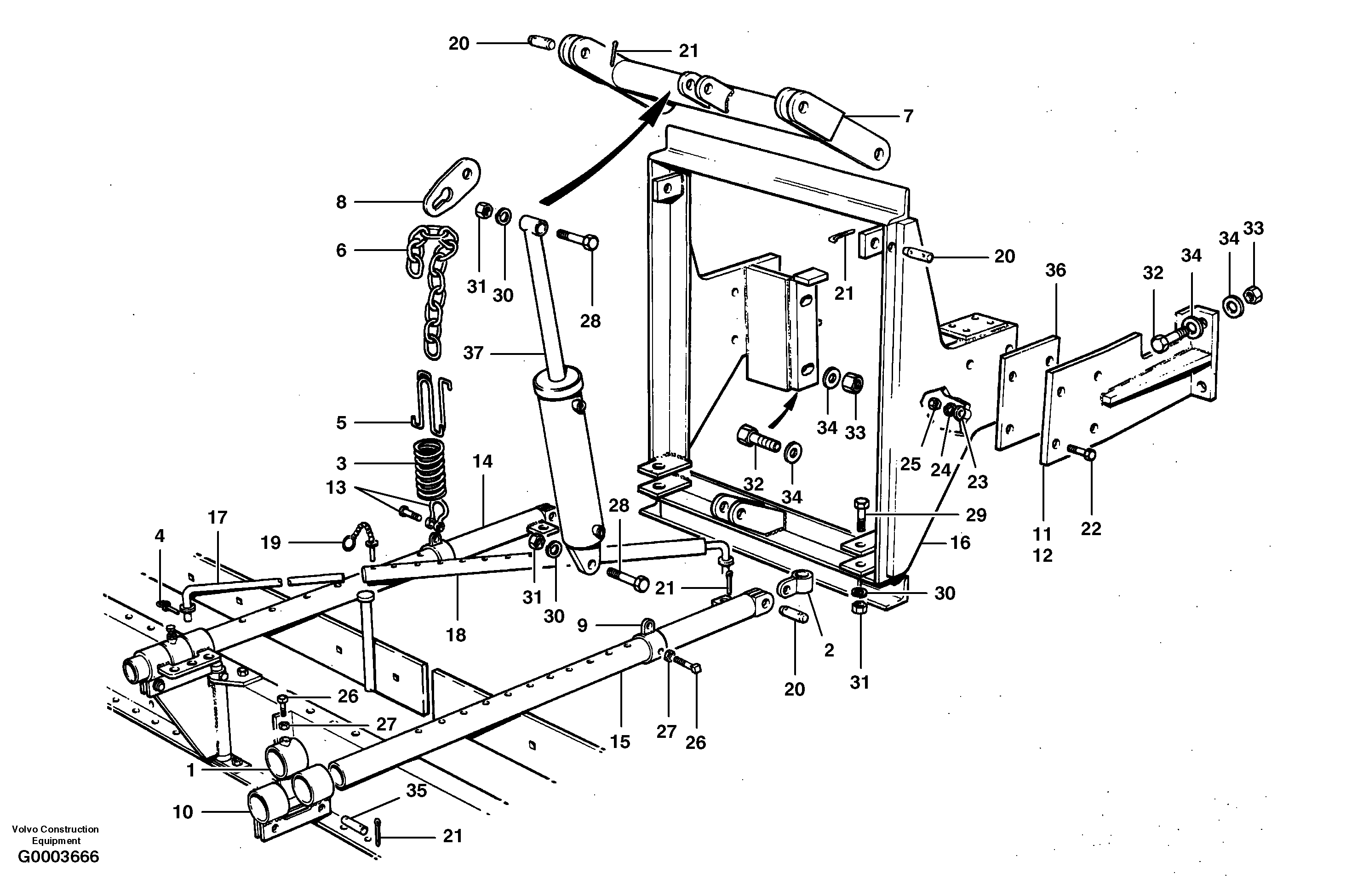 Windrow eliminator — volvo parts diagram