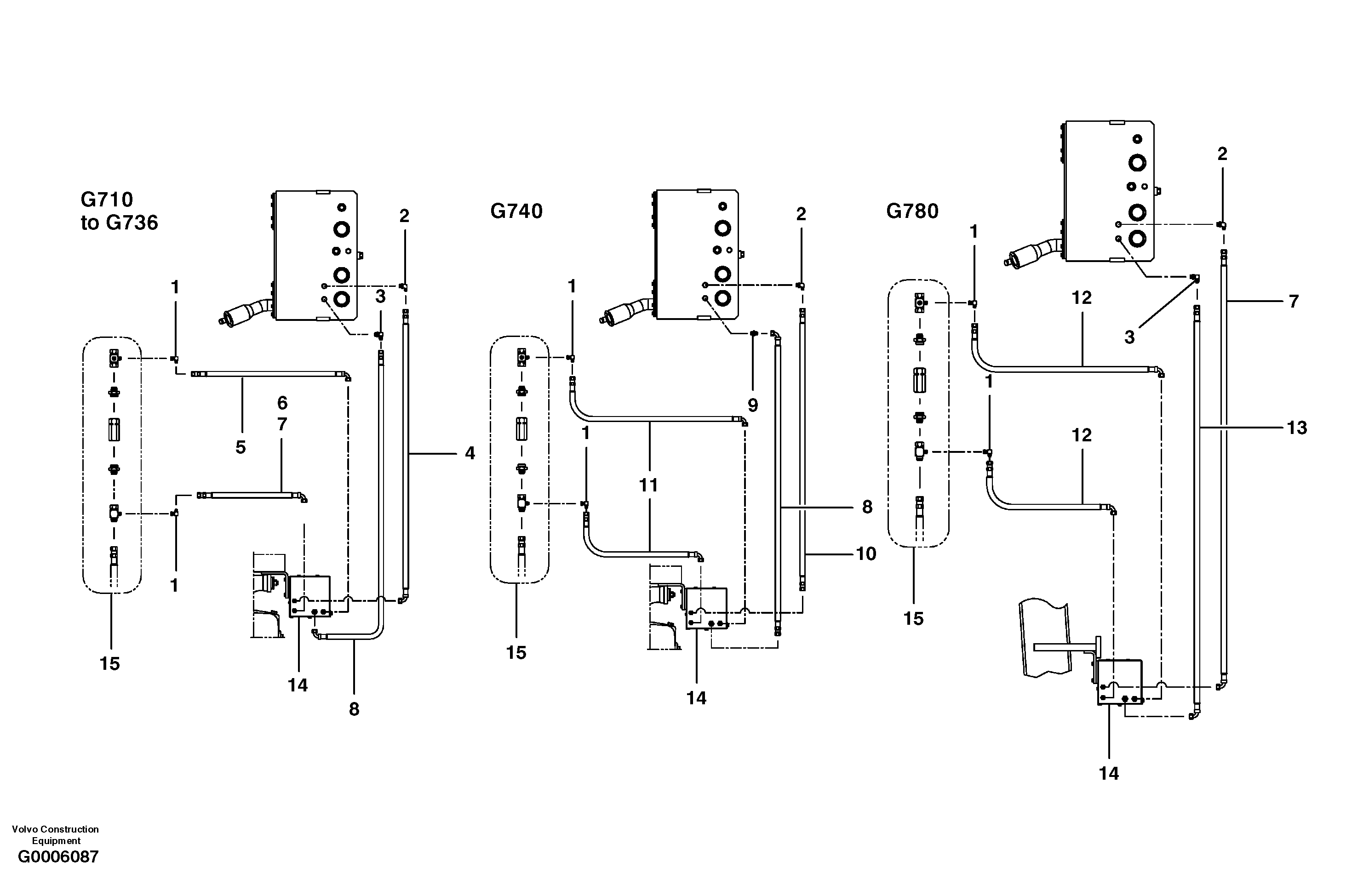 Secondary steering circuit — volvo parts diagram