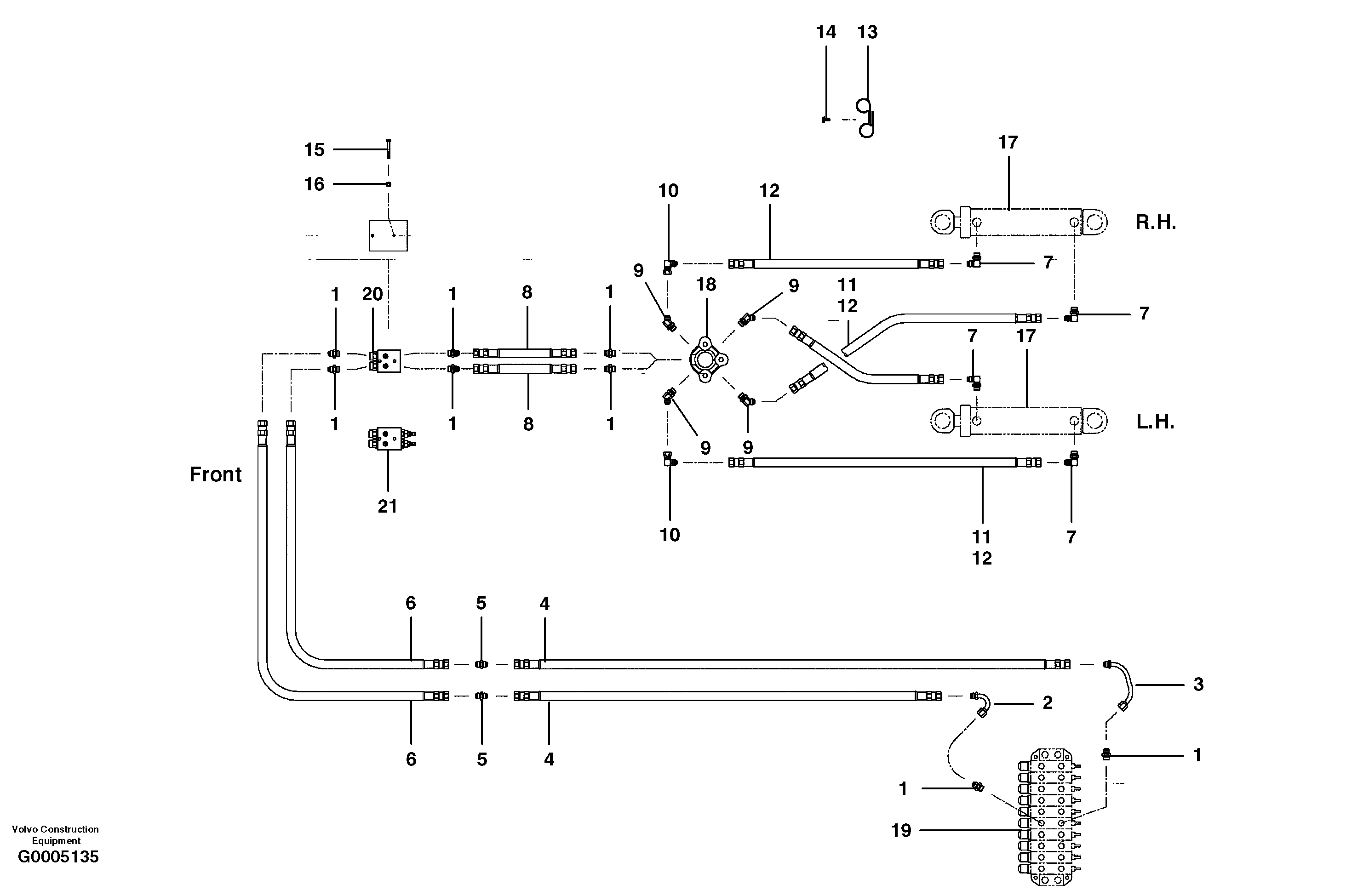Circle turn circuit — volvo parts diagram