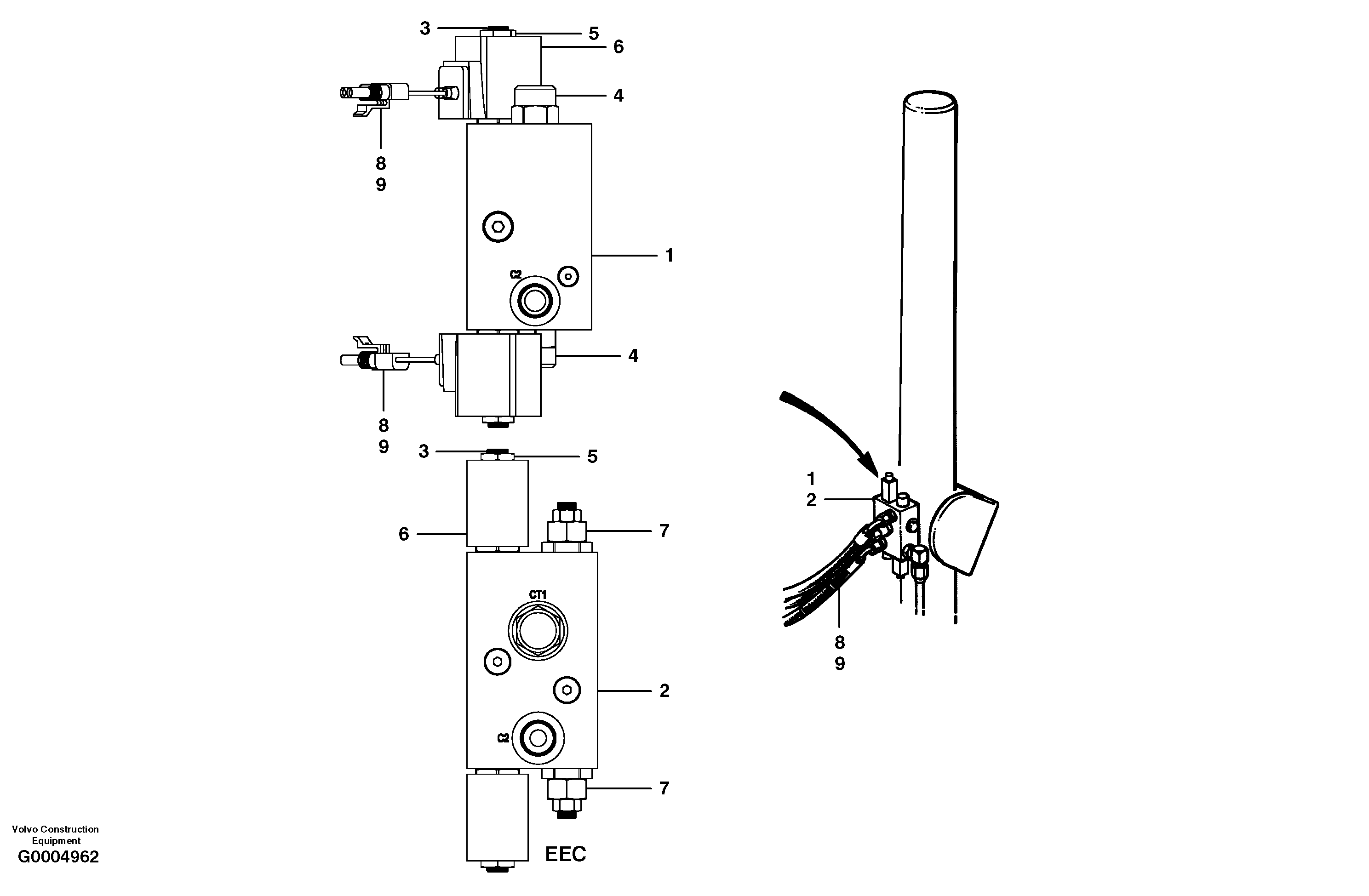 Float valves - blade lift — volvo parts diagram