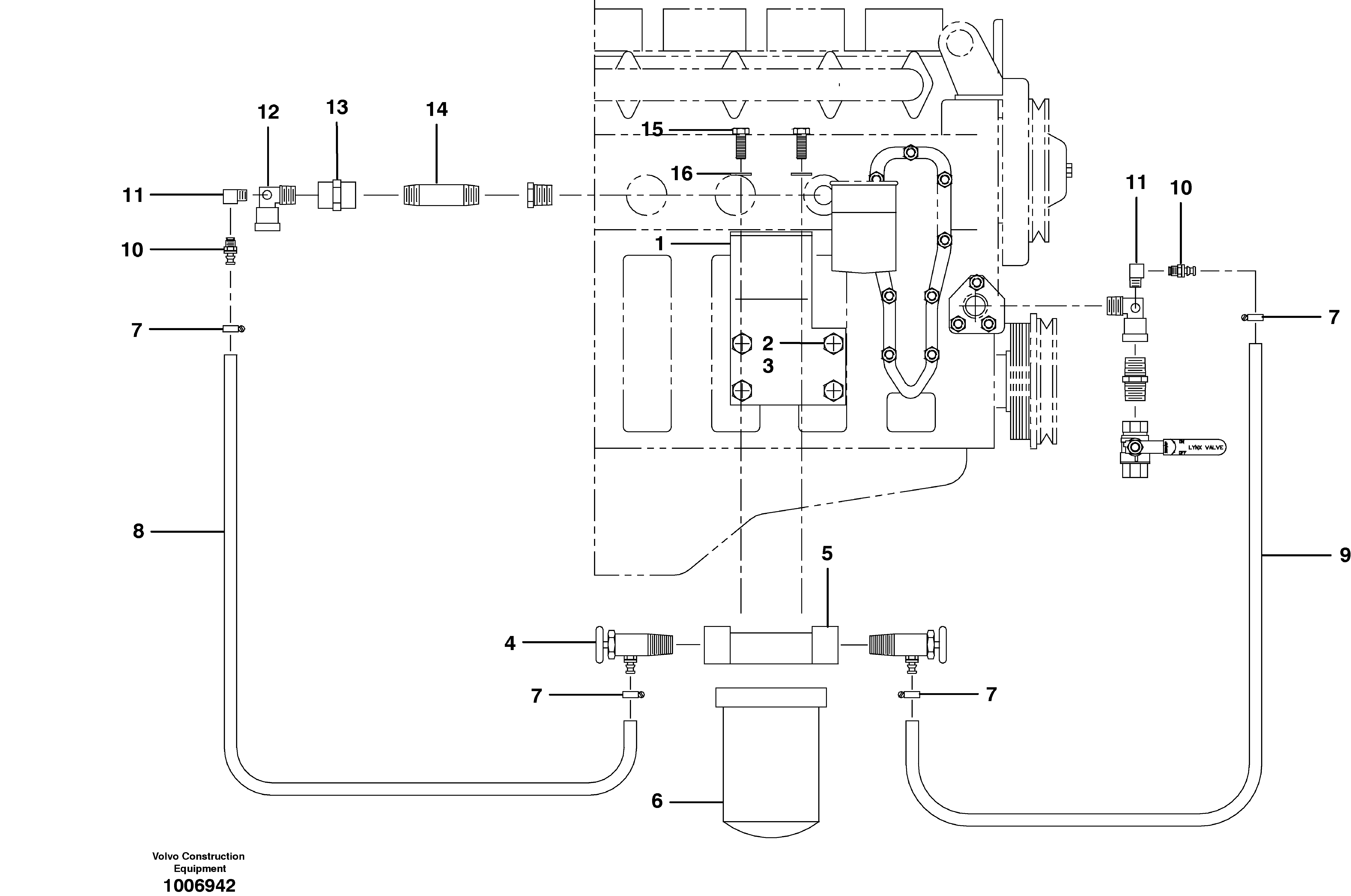 Water conditioner with heater  MODEL G710 - G716 — volvo parts diagram