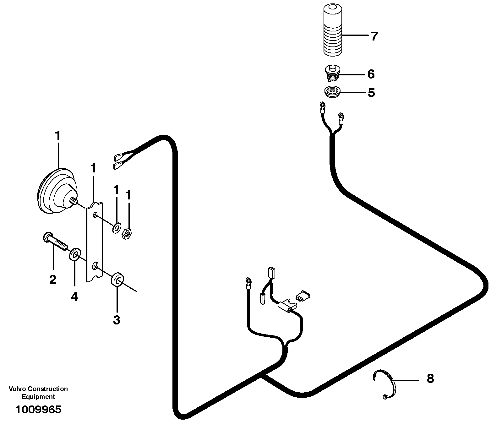 Horn  11840000 — volvo parts diagram