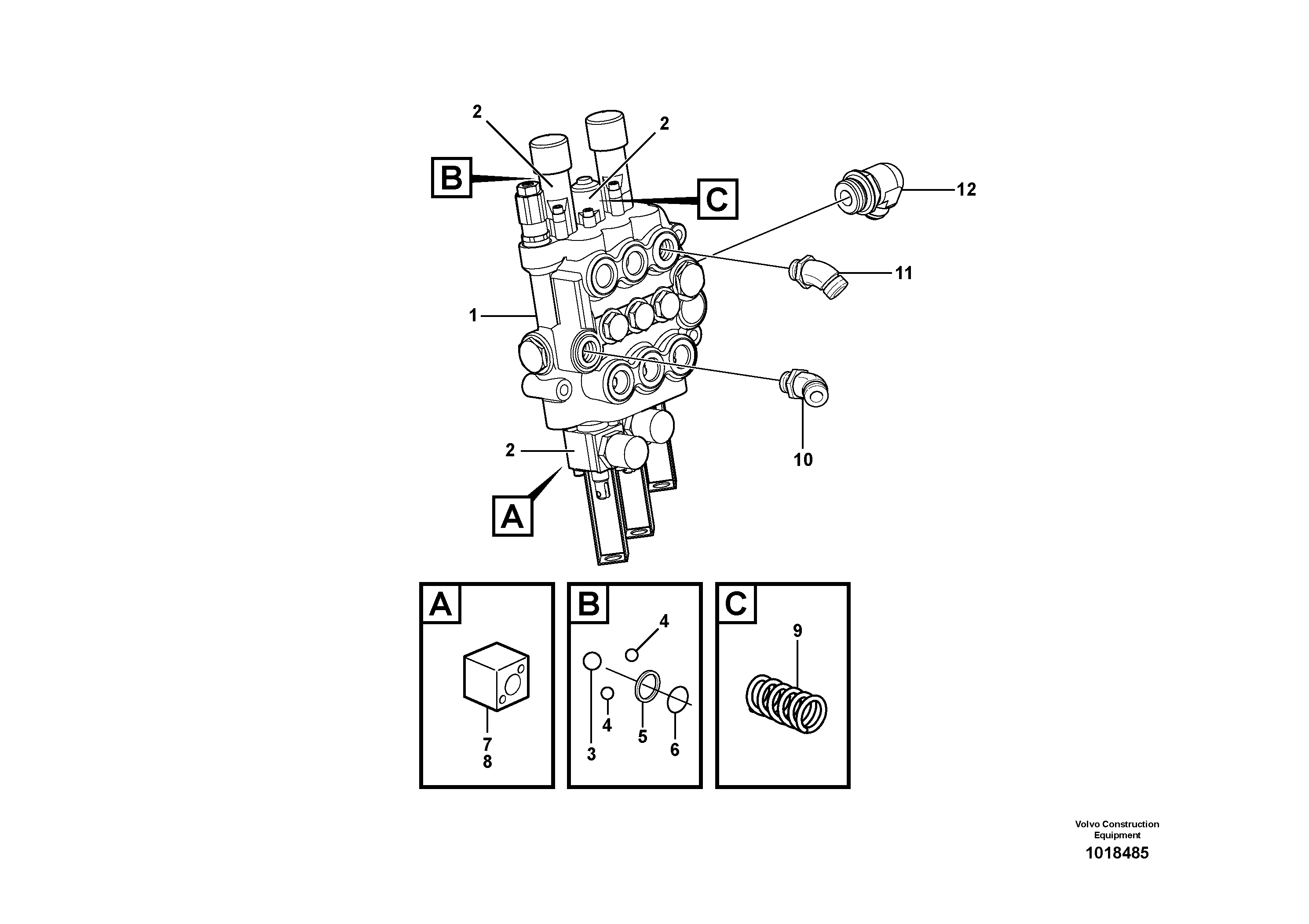 High flow valve  11840158,11840159, — volvo parts diagram