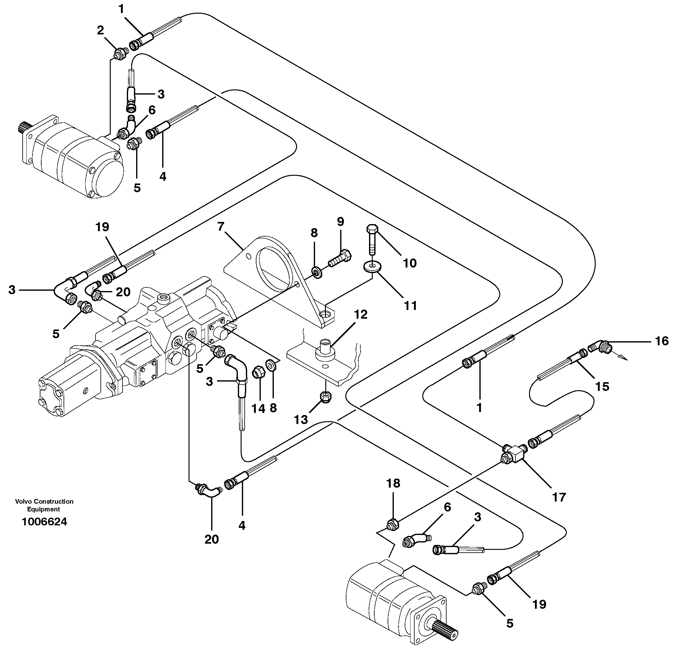 Hydraulic system Transport  11840158 — volvo parts diagram