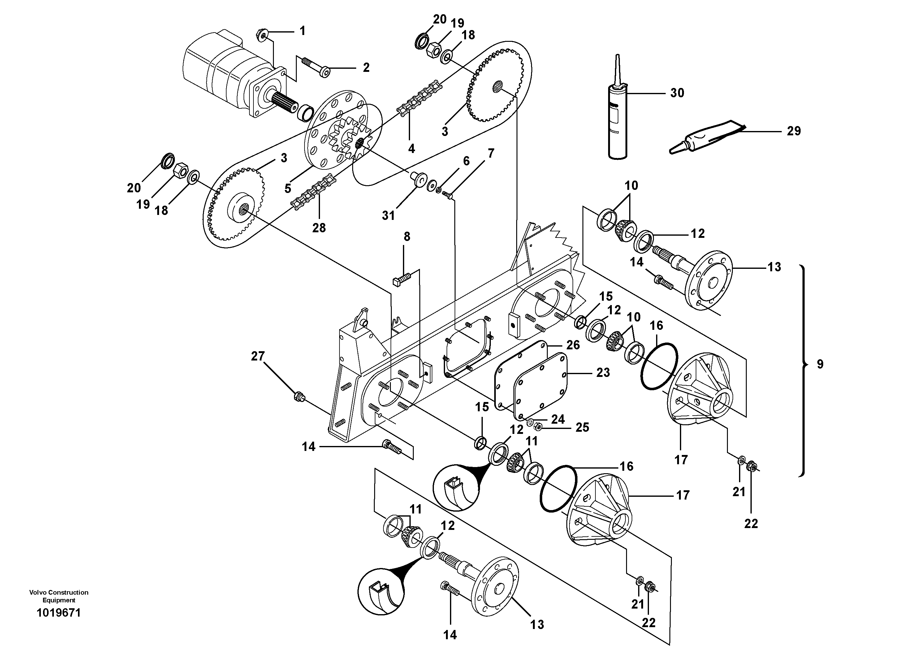 Drivetrain components — volvo parts diagram