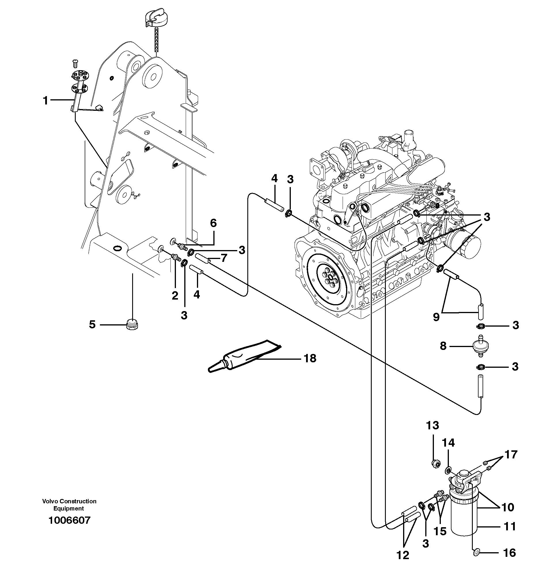 Fuel system — volvo parts diagram