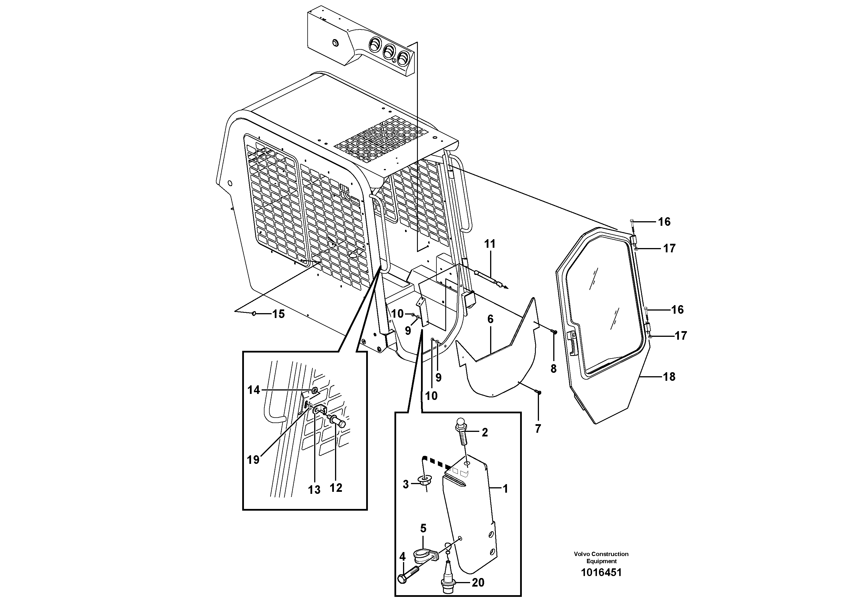 Enclosed cab (optional)  11840190,11840191 — volvo parts diagram