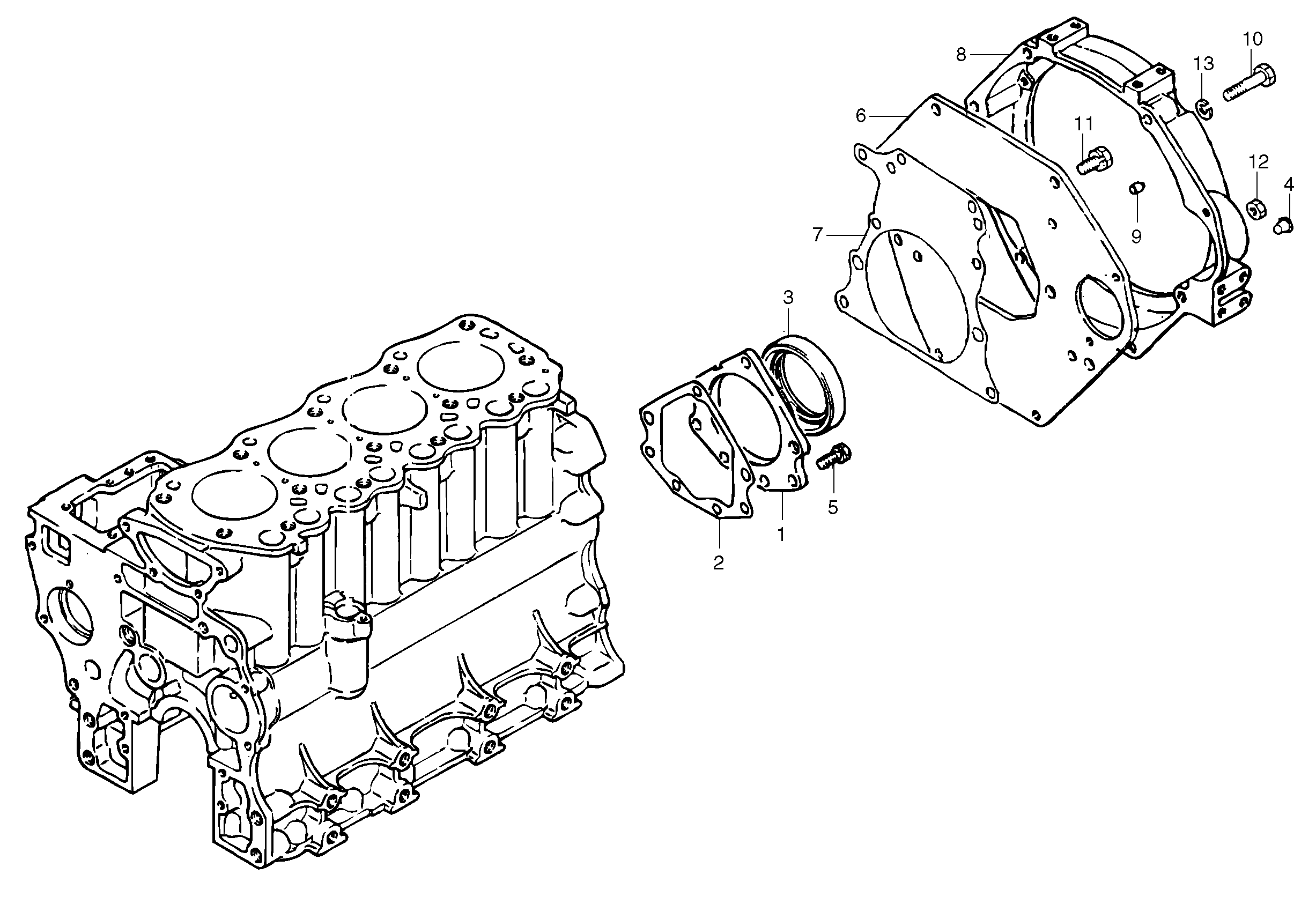 Flywheel housing — volvo parts diagram
