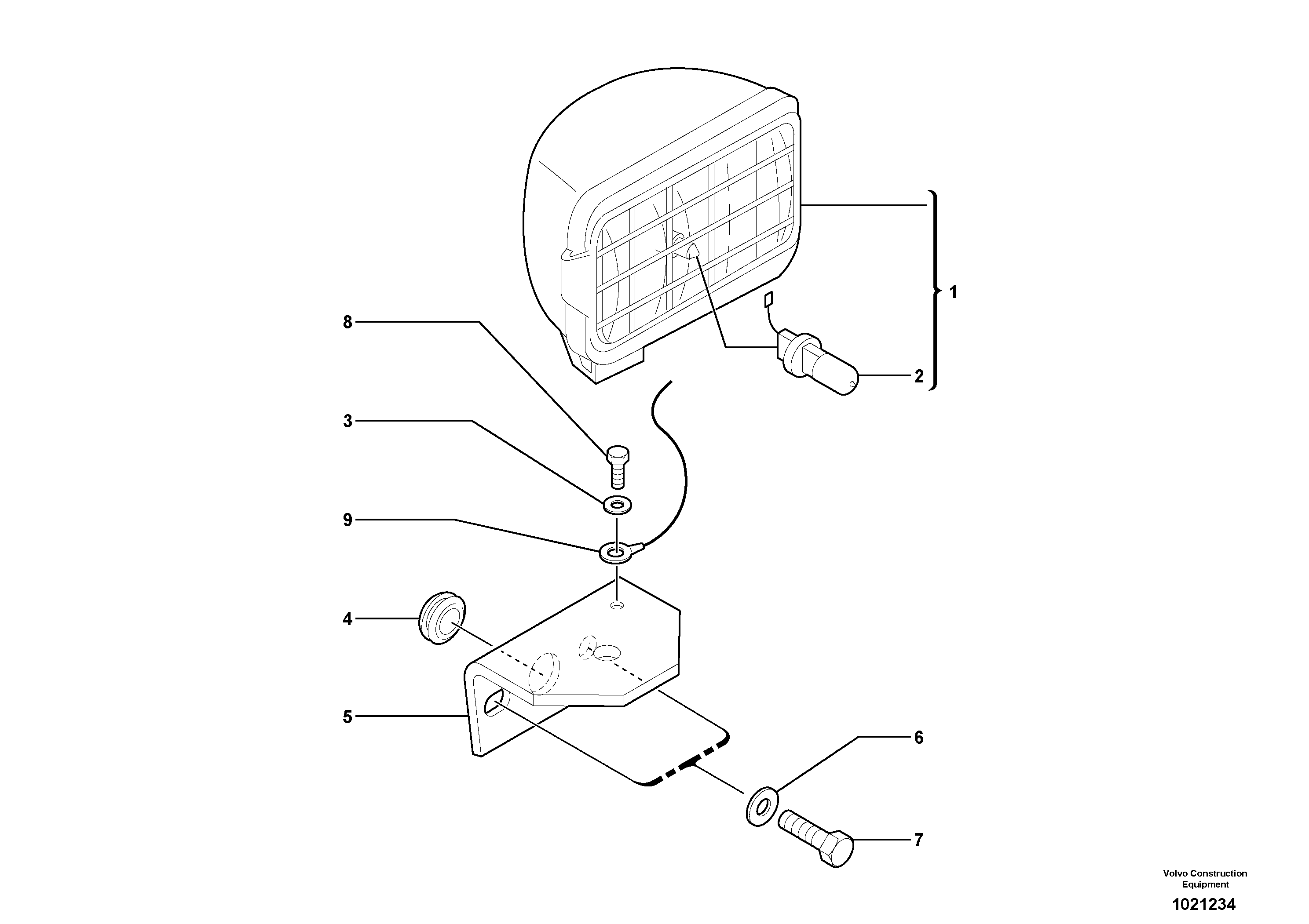 Rear headlight — volvo parts diagram