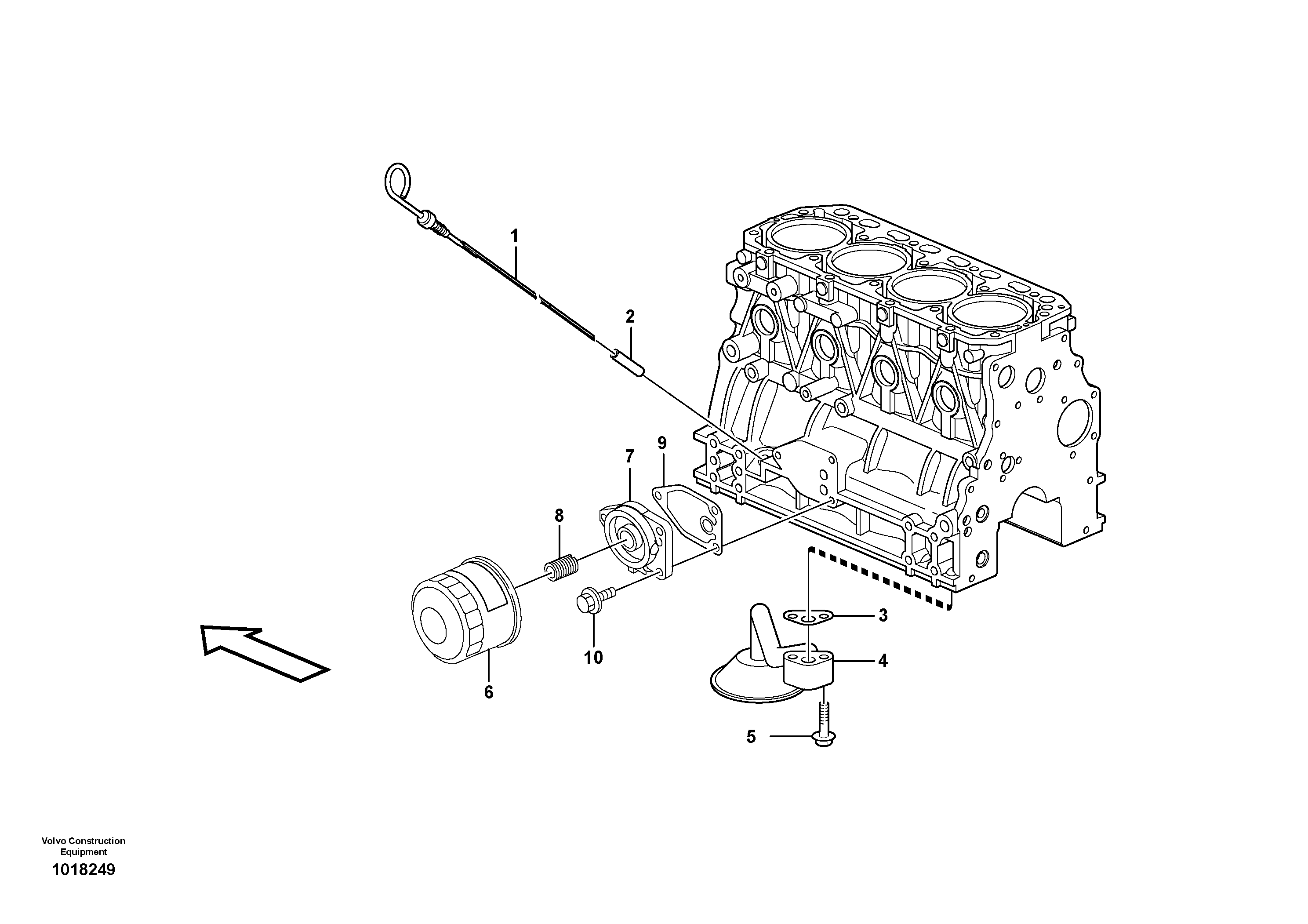 Lubricating oil system — volvo parts diagram