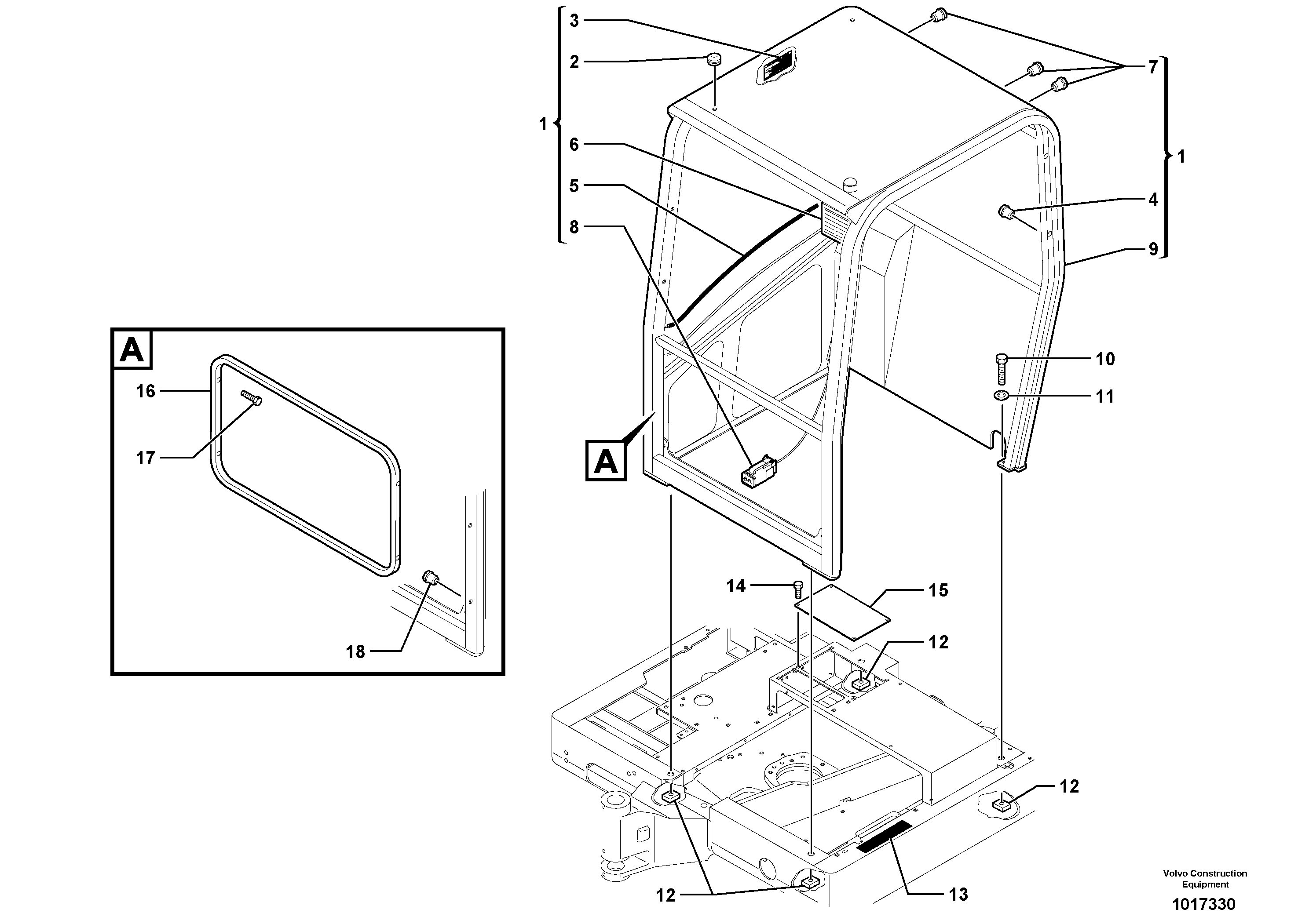 Canopy — volvo parts diagram