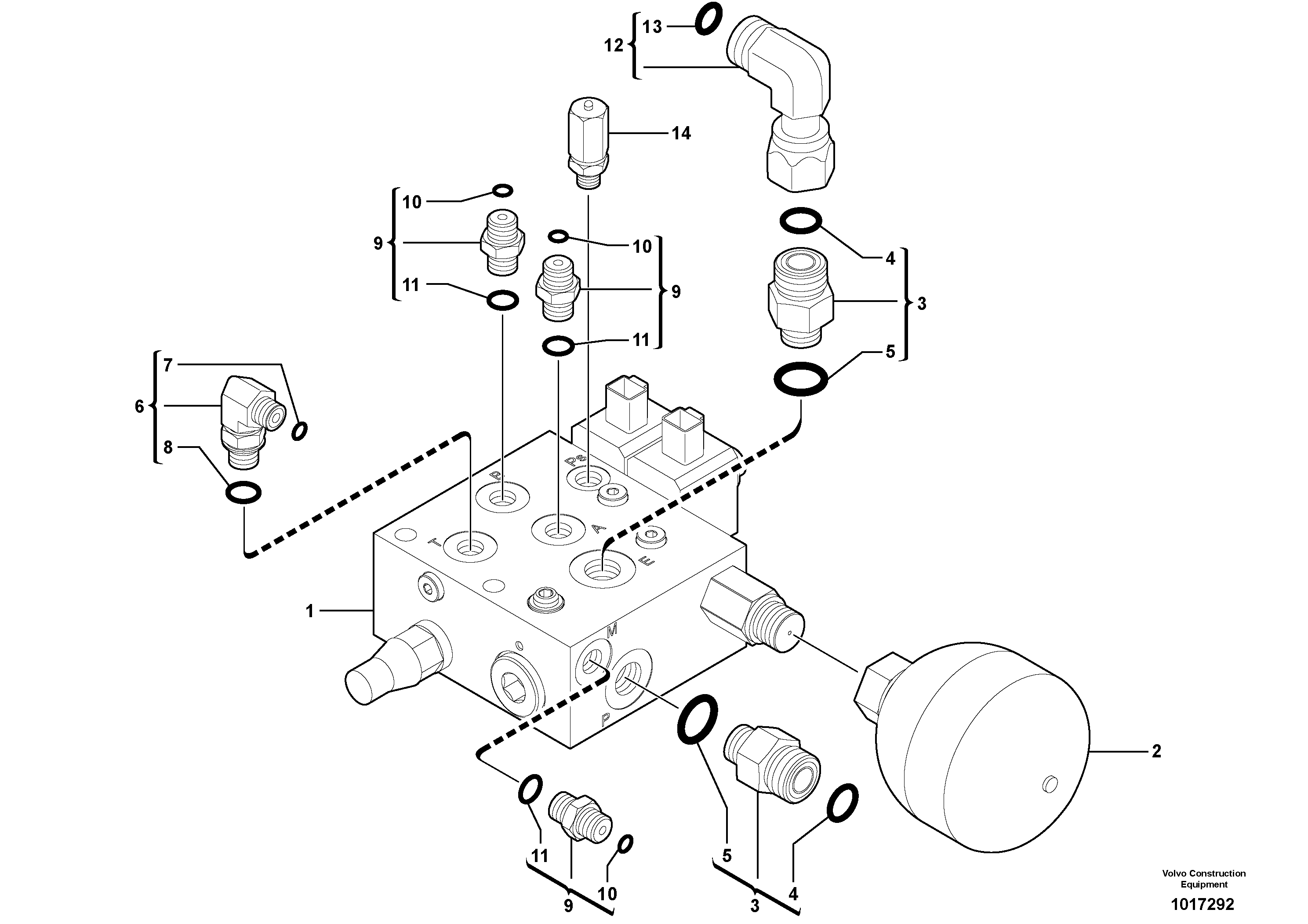Electrovalve installation / Accumulator — volvo parts diagram