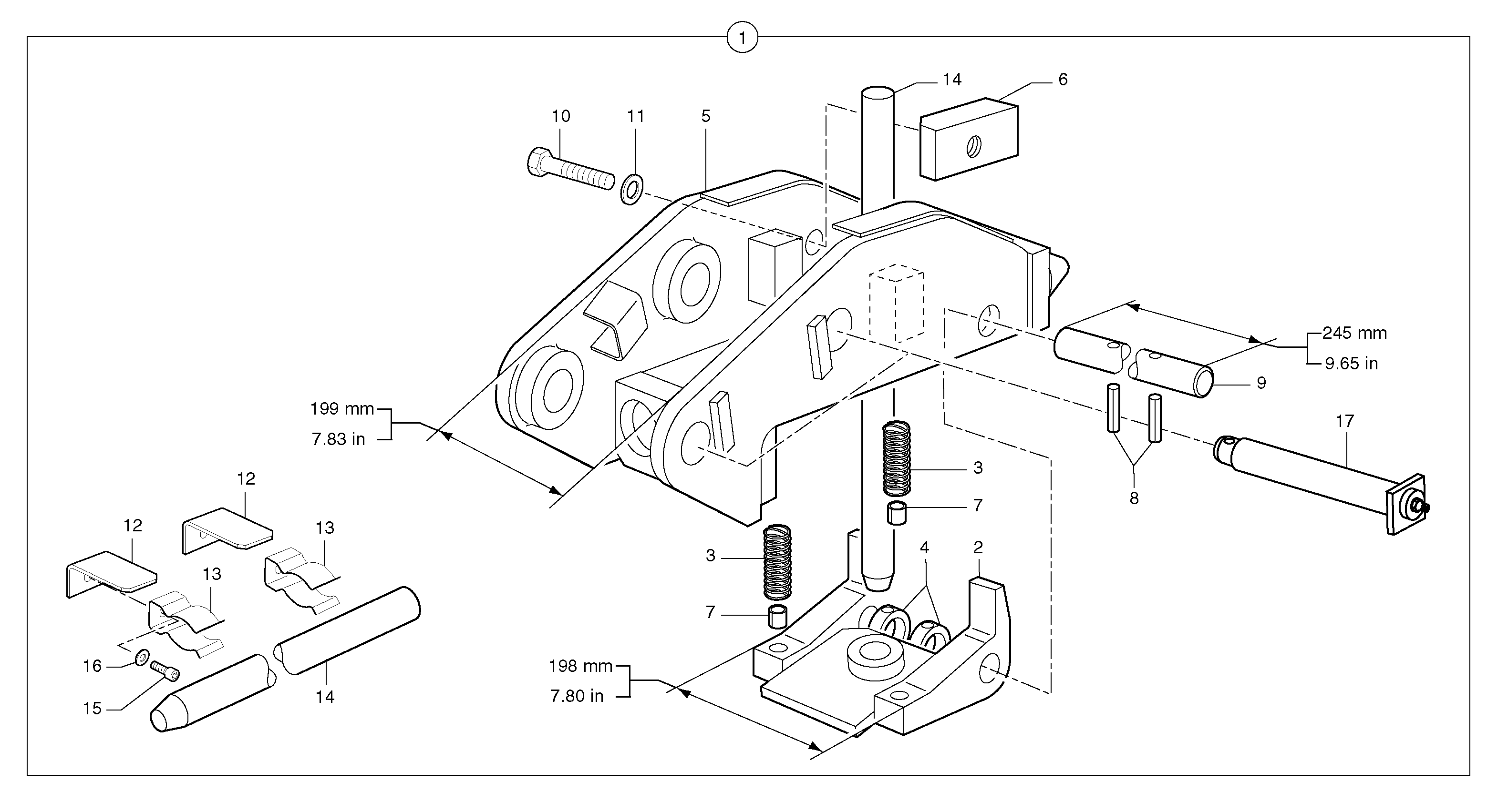 Tool holder / mechanical control — volvo parts diagram