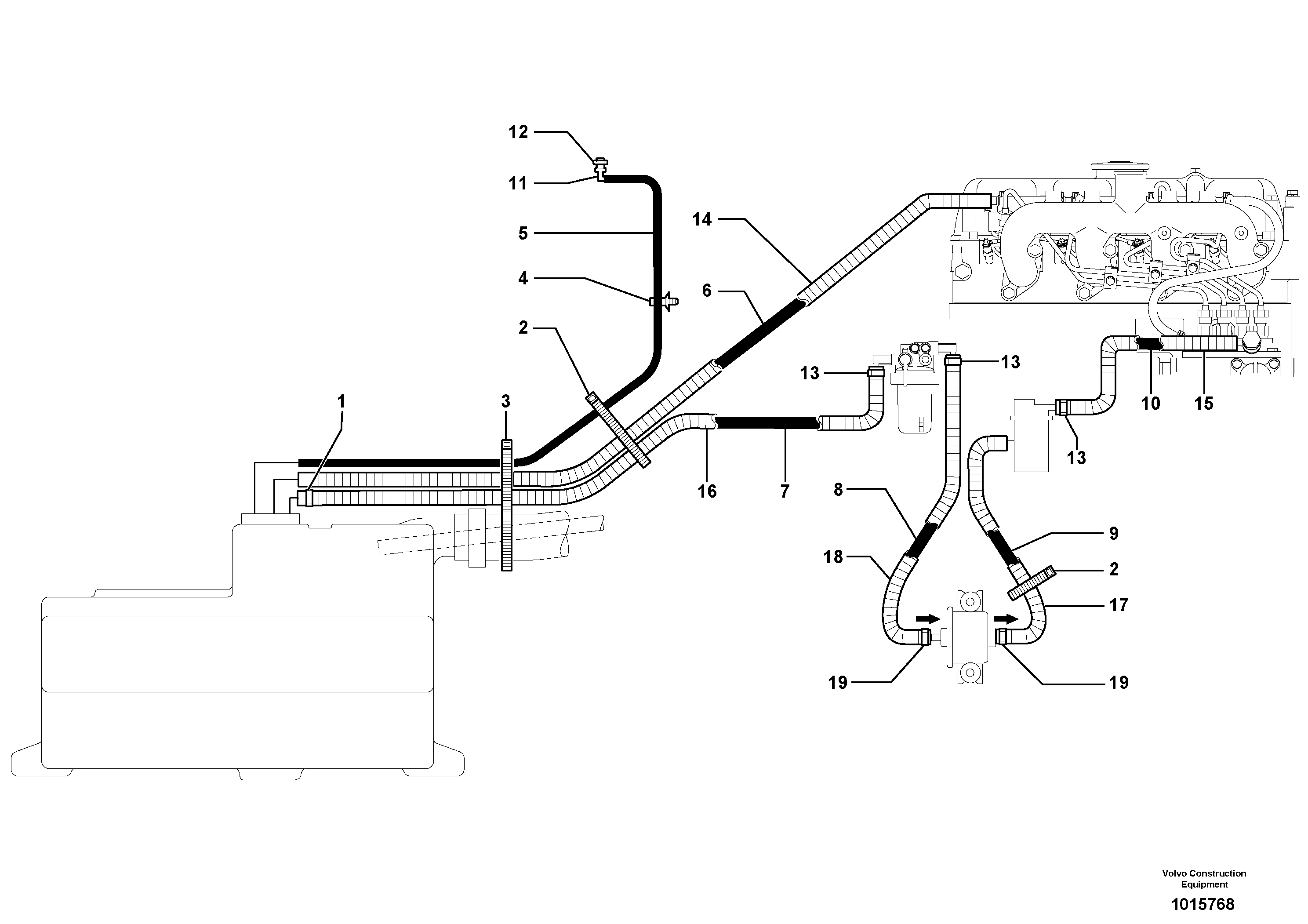 Fuel circuit — volvo parts diagram