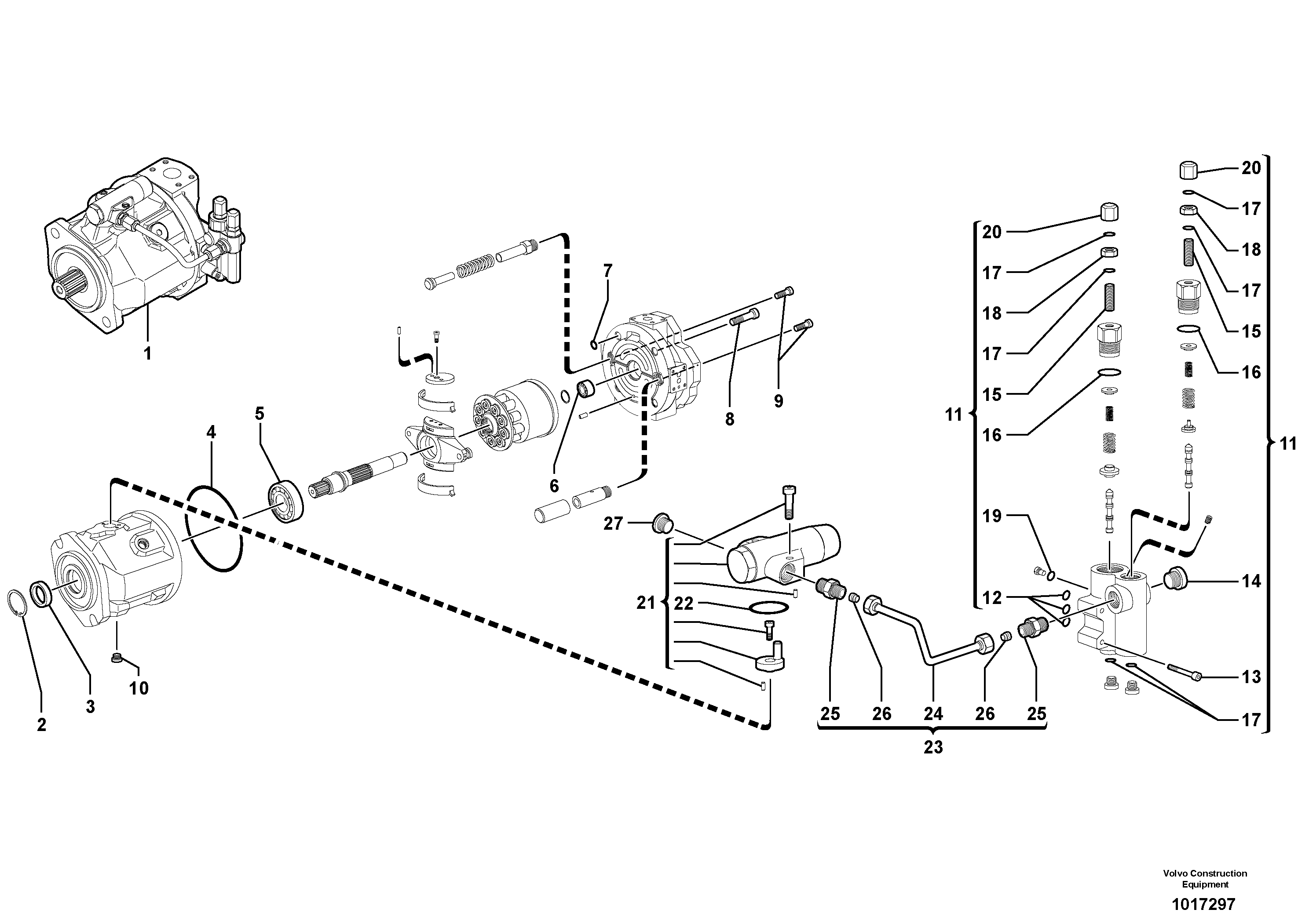 Hydraulic pump — volvo parts diagram
