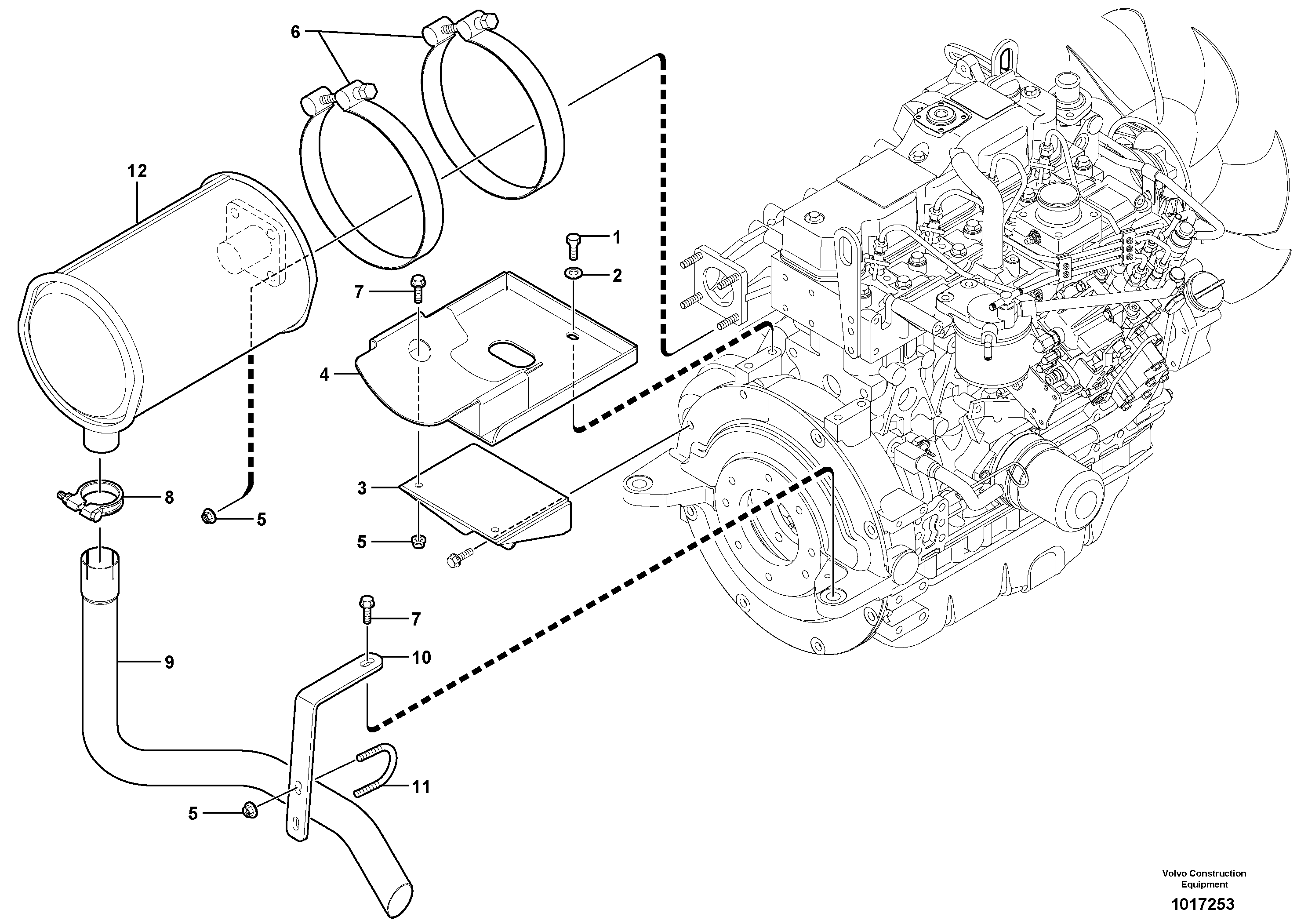 Muffler — volvo parts diagram