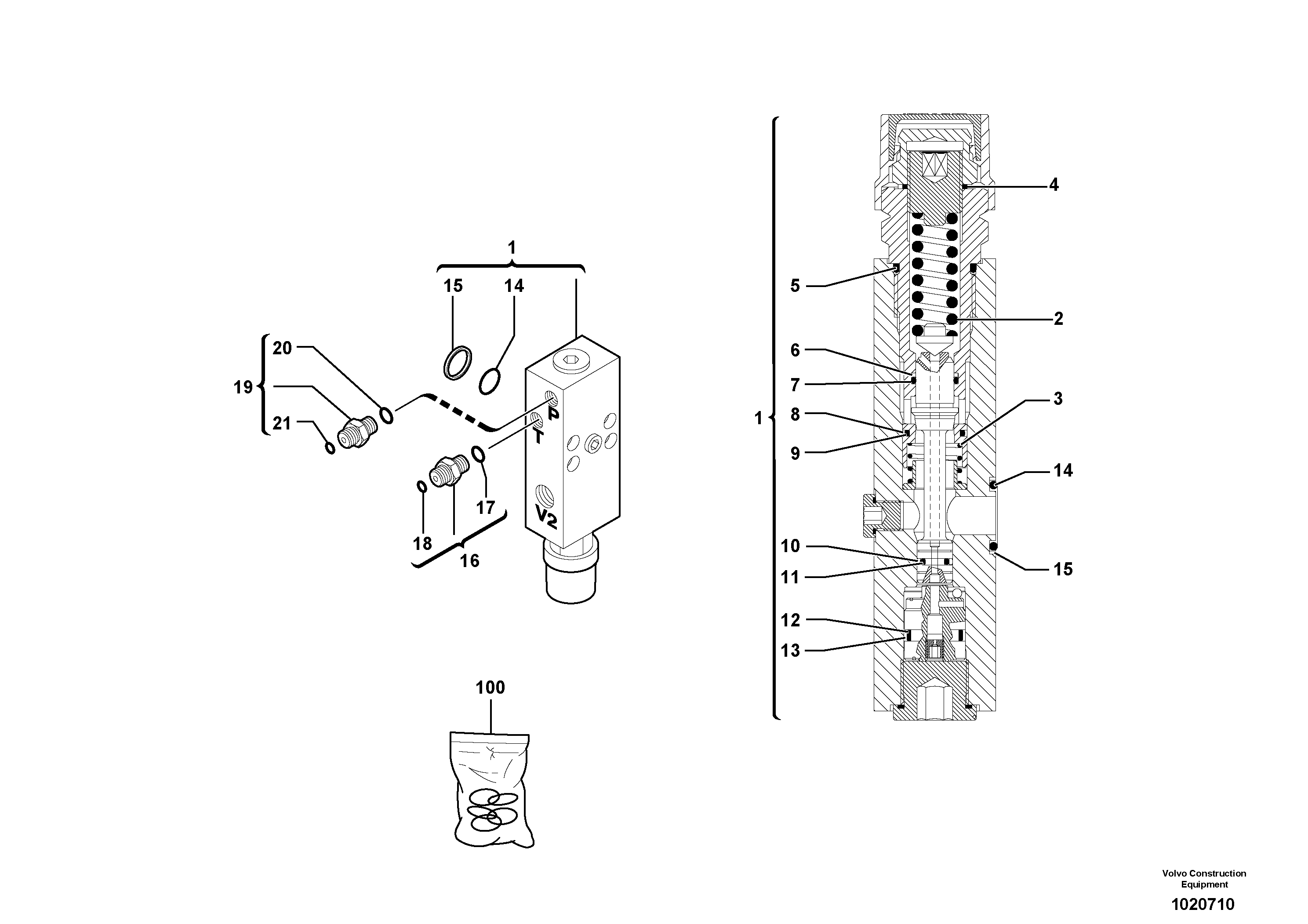 Safety valve ( boom cylinder ) — volvo parts diagram