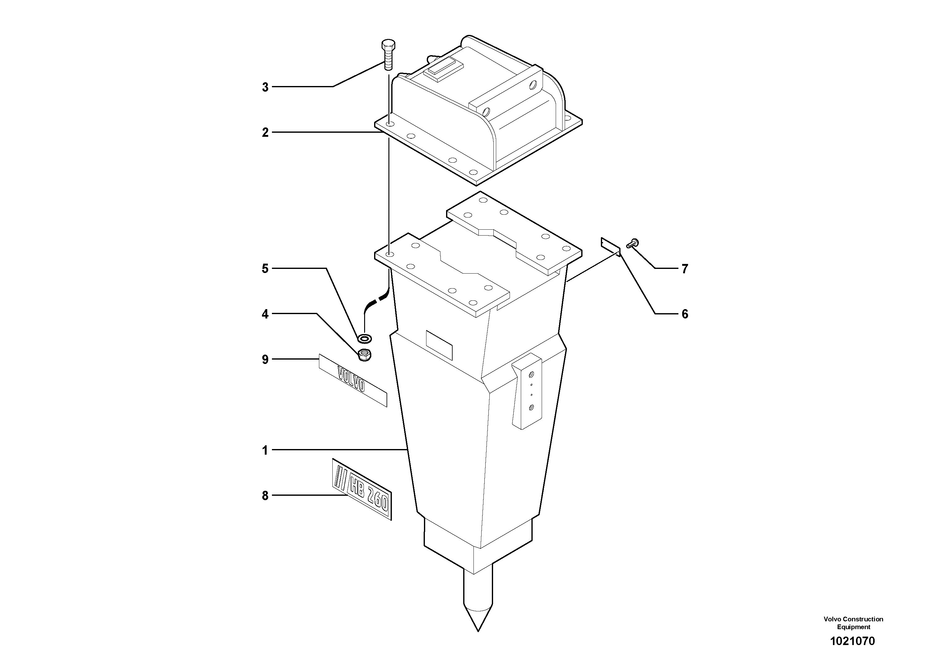 Hammer for Quickfit — volvo parts diagram
