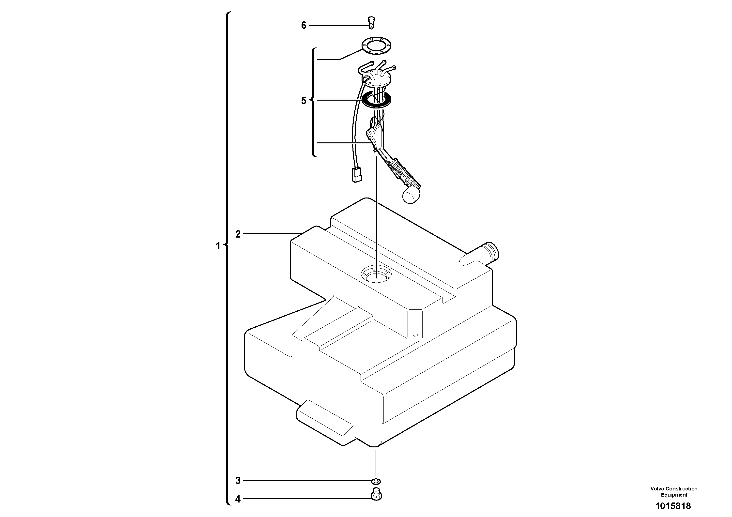 Gas-oil tank — volvo parts diagram