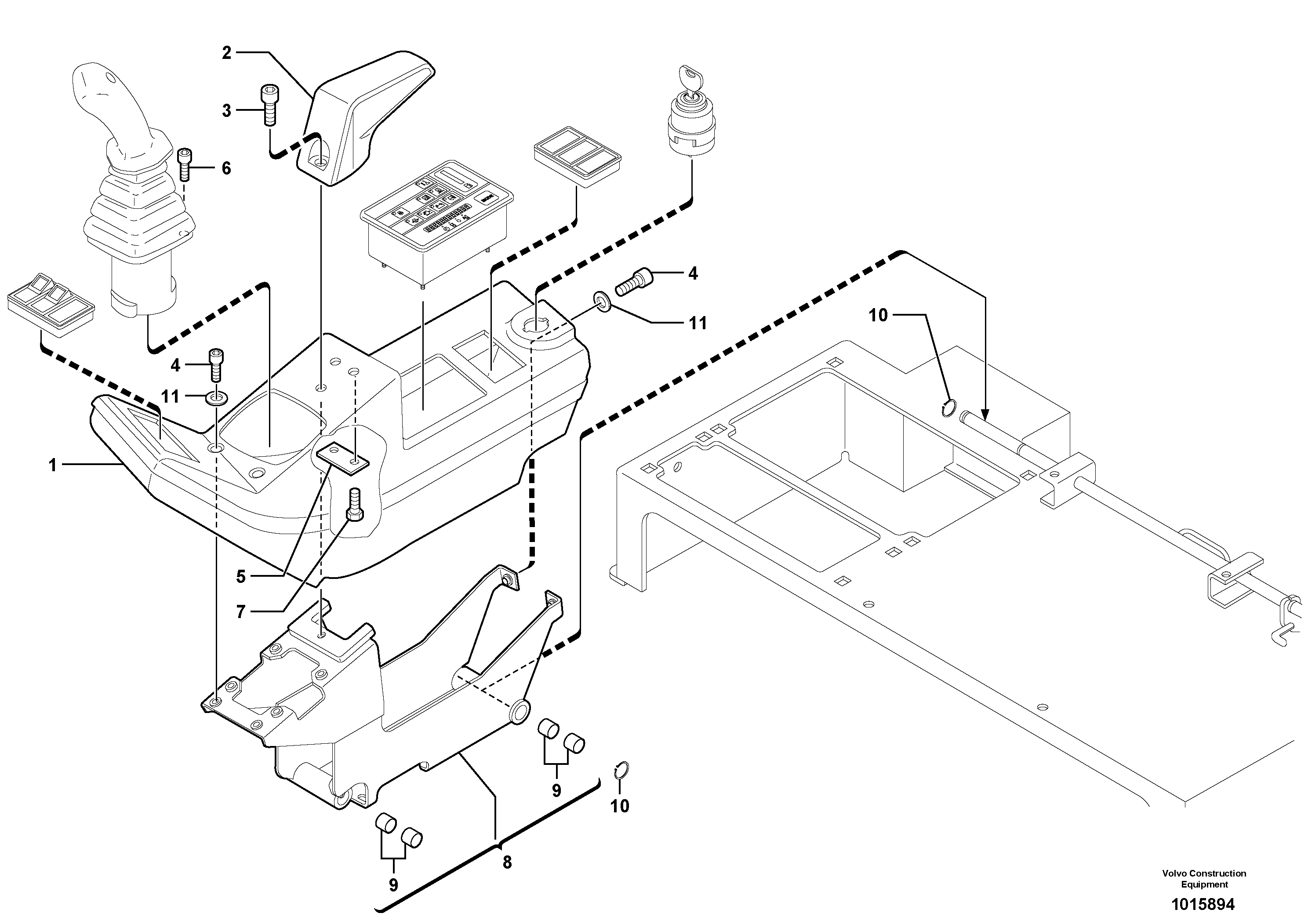 Operator's station : instrument panel ( right ) — volvo parts diagram