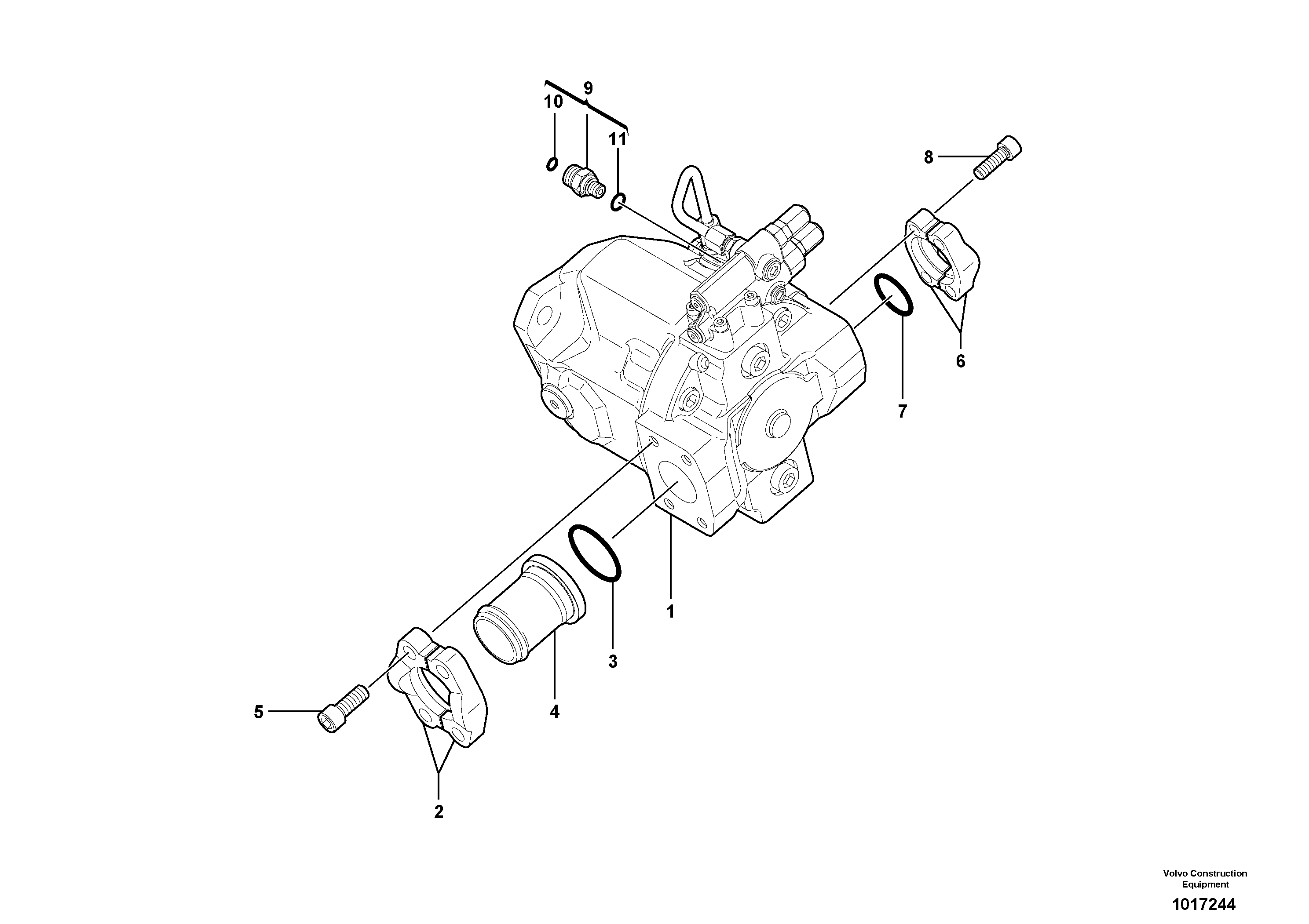 Pump installation — volvo parts diagram