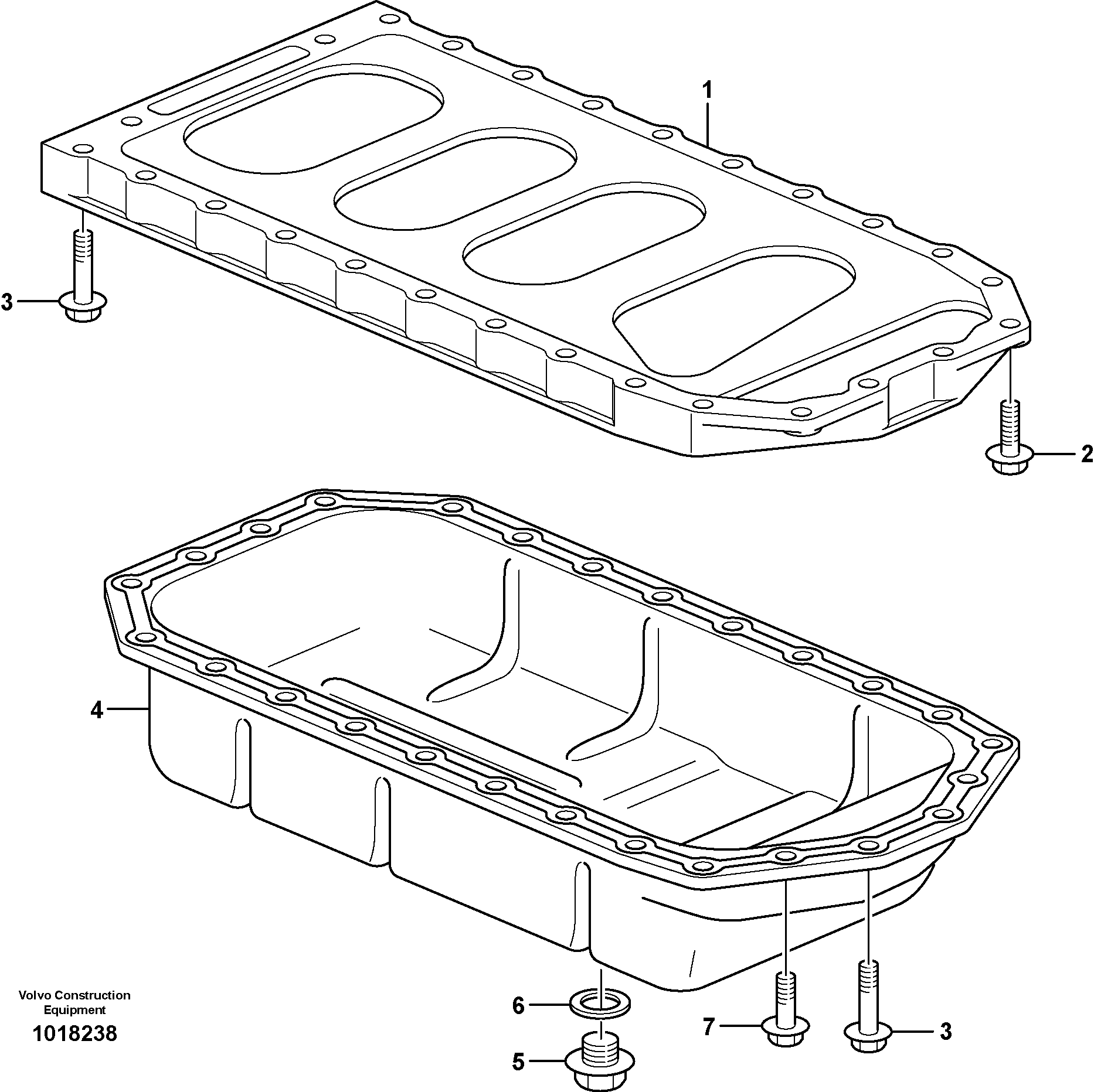 Oil sump — volvo parts diagram