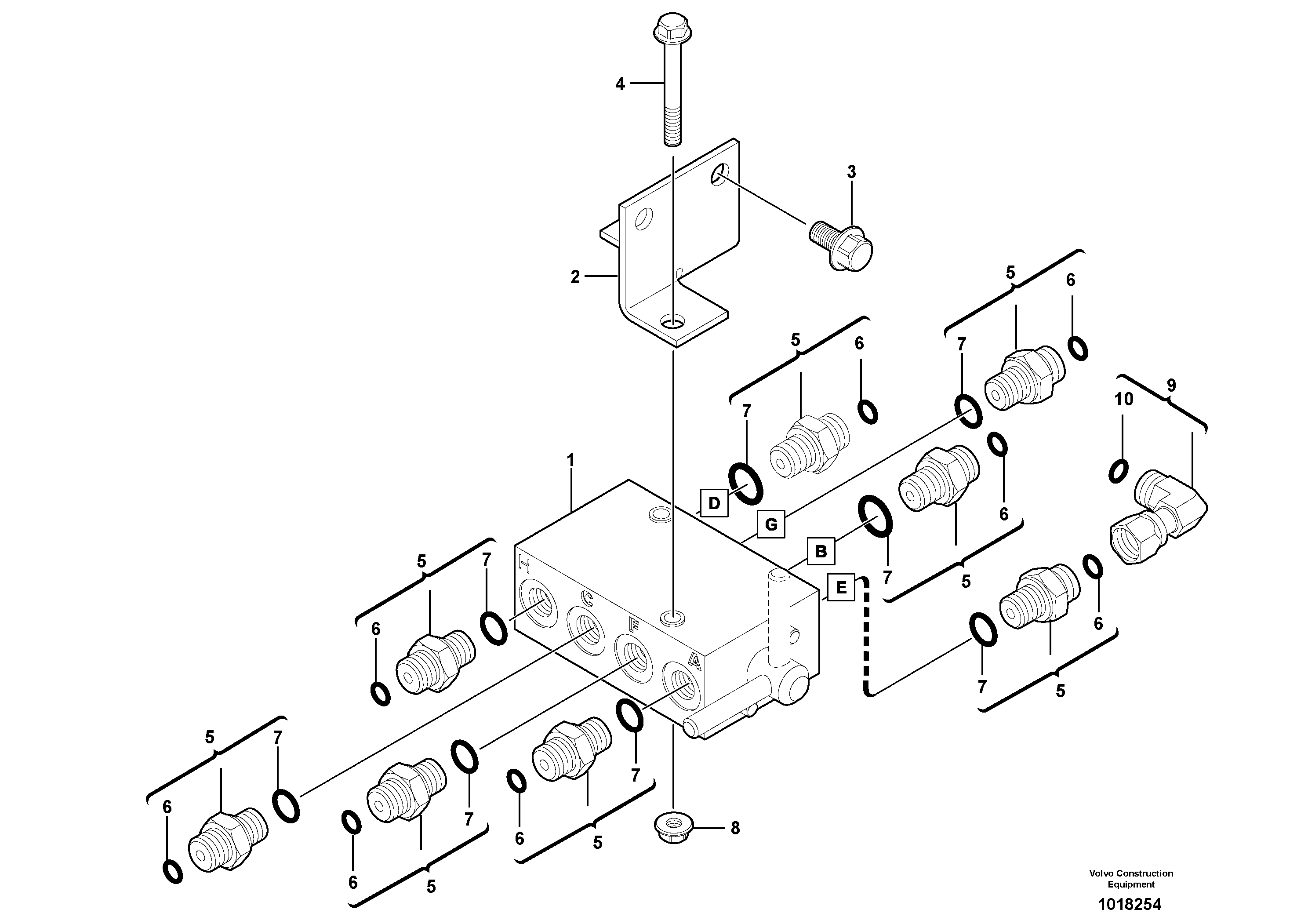 Control selector switch installation  USA — volvo parts diagram