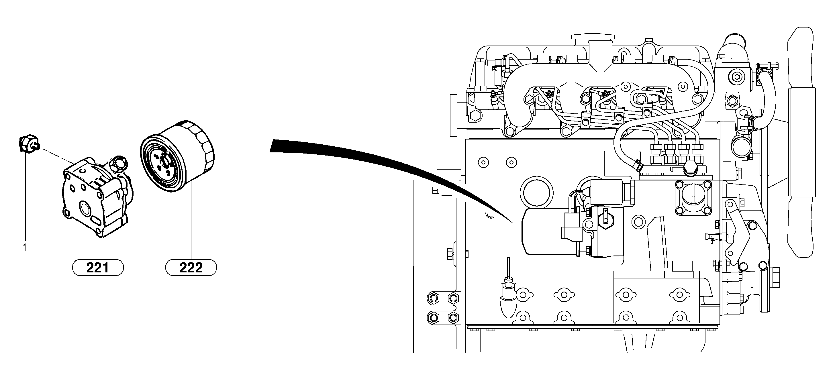 Oil pressure switch — volvo parts diagram