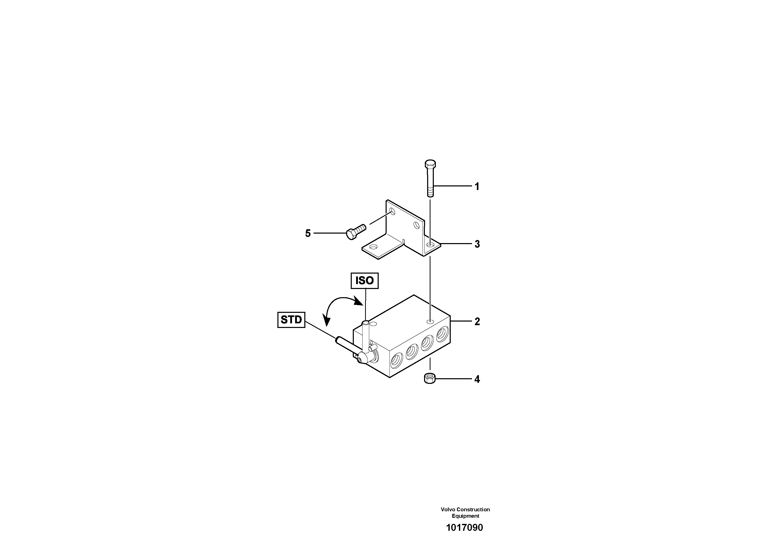 Control selector switch installation  USA — volvo parts diagram