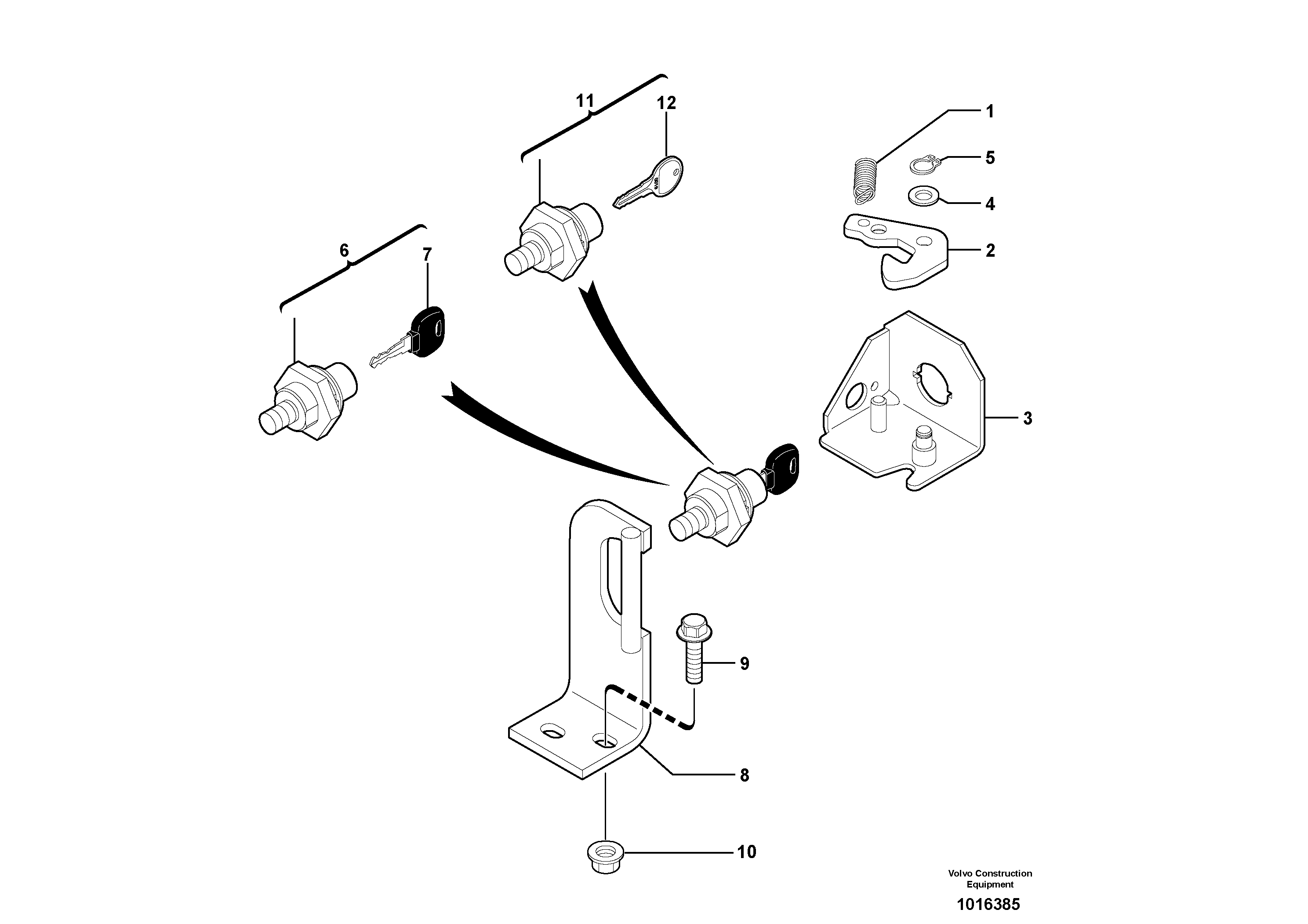 Lock ( engine coverage ) — volvo parts diagram