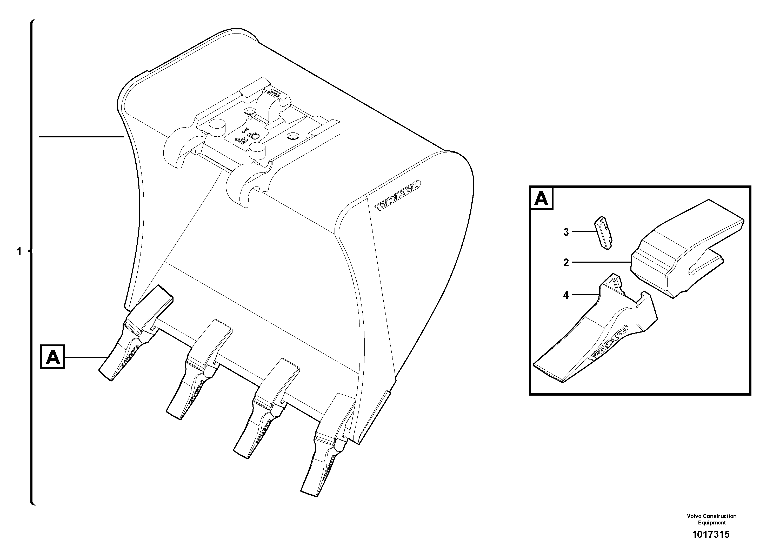 Buckets for Quickfit — volvo parts diagram