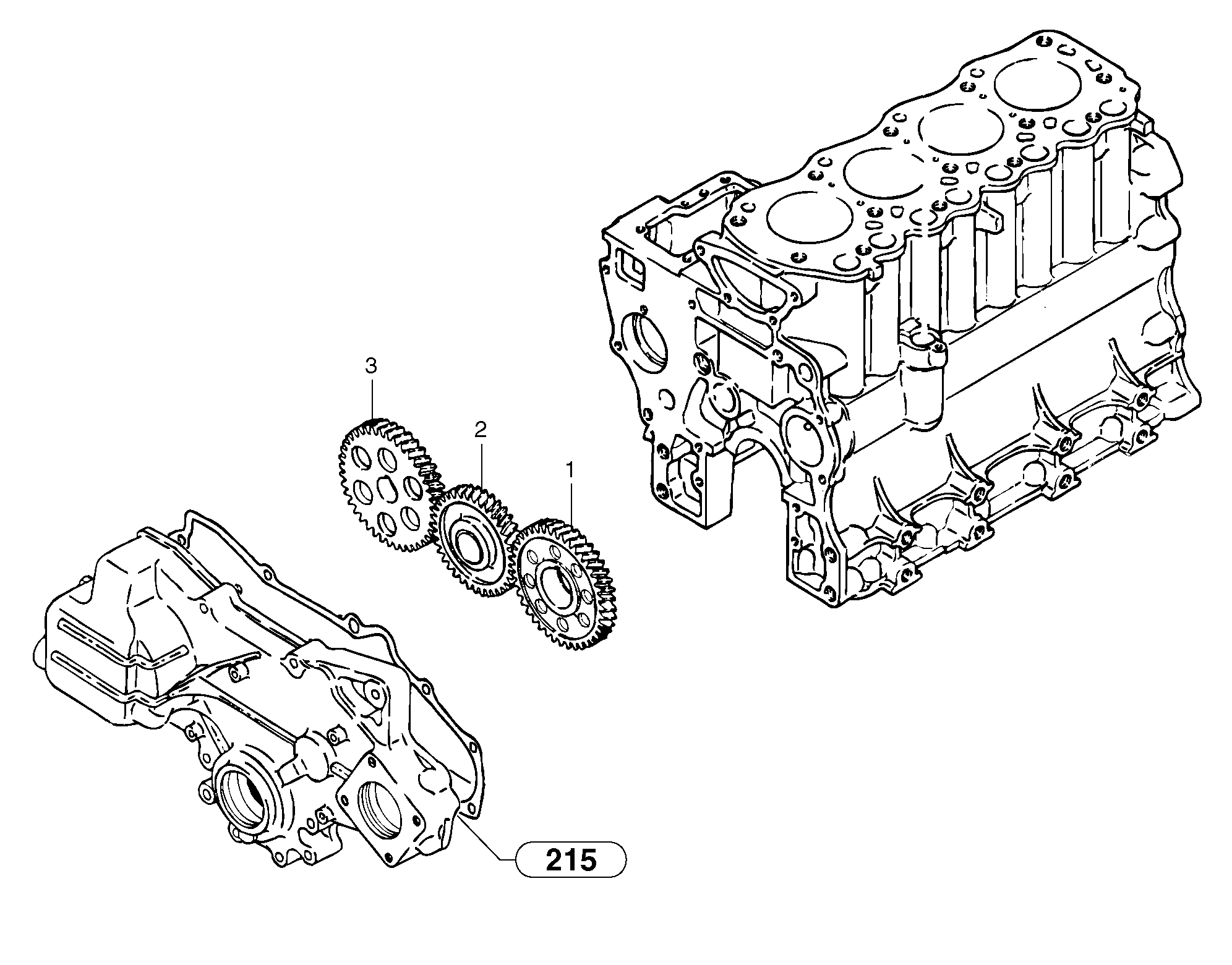 Timing gears — volvo parts diagram