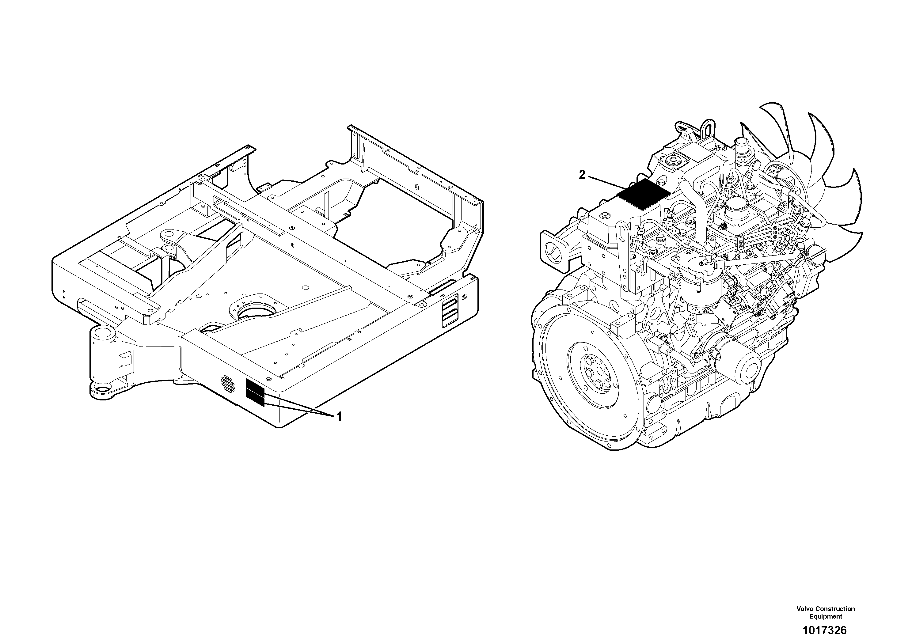 Product sign plate — volvo parts diagram