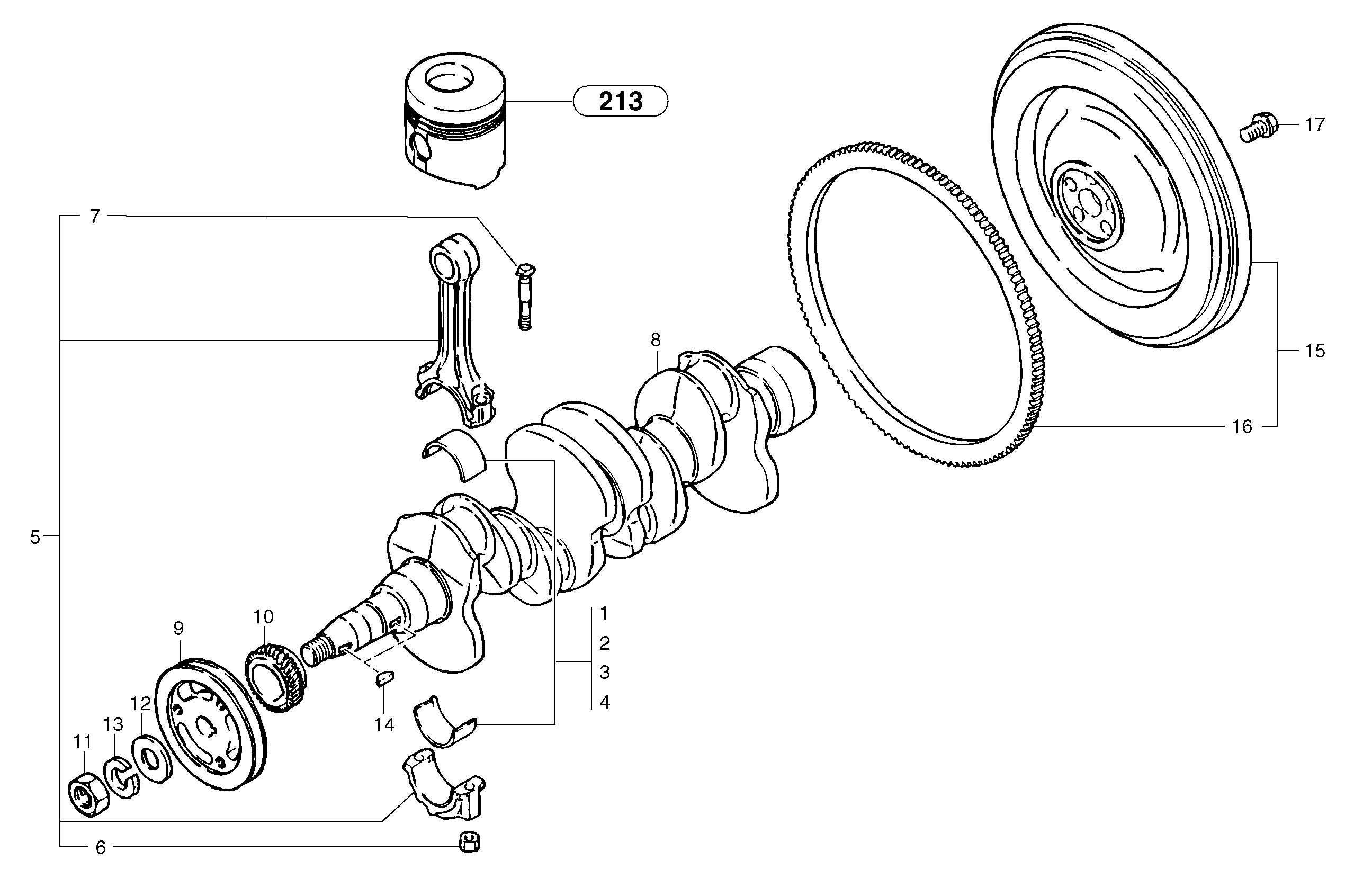 Connecting rods — volvo parts diagram