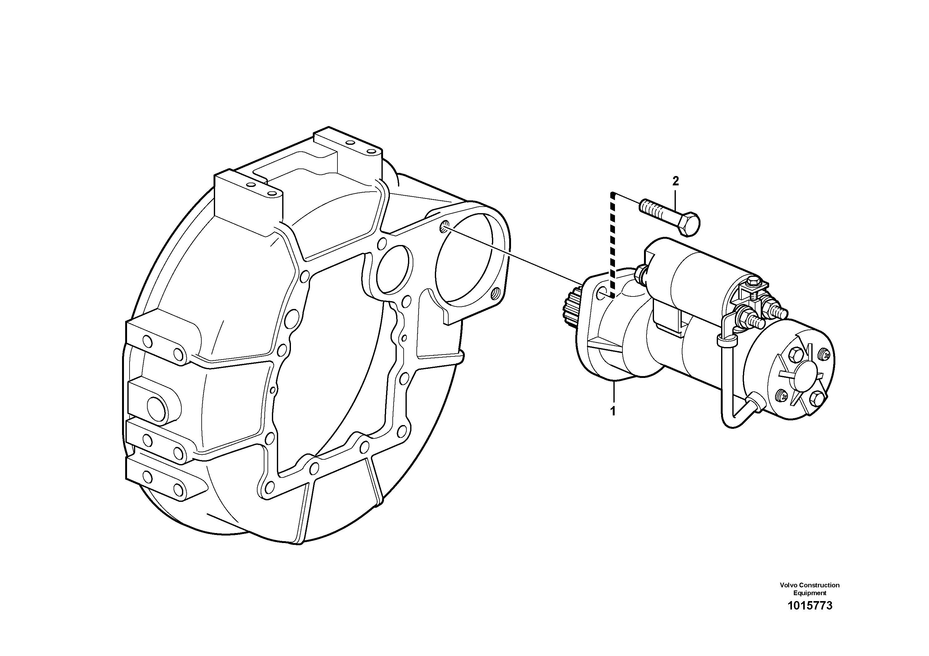 Starter motor, mounting — volvo parts diagram