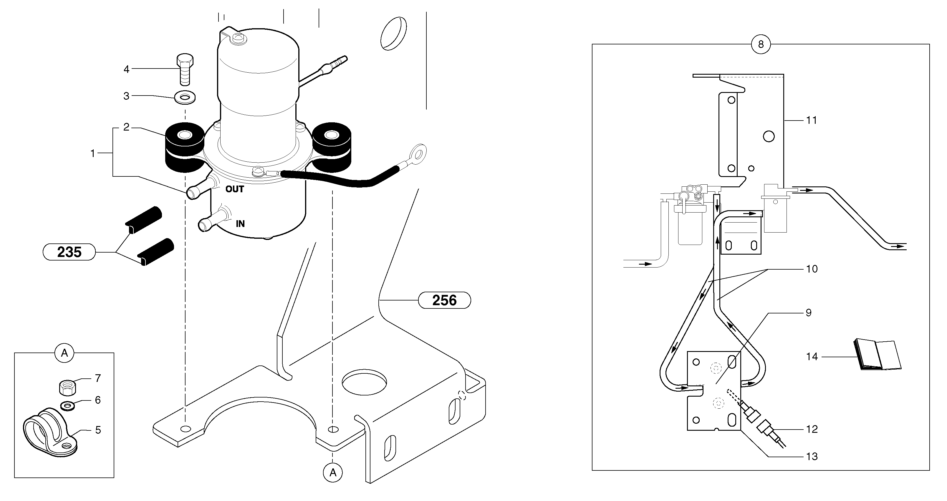 Fuel pump — volvo parts diagram