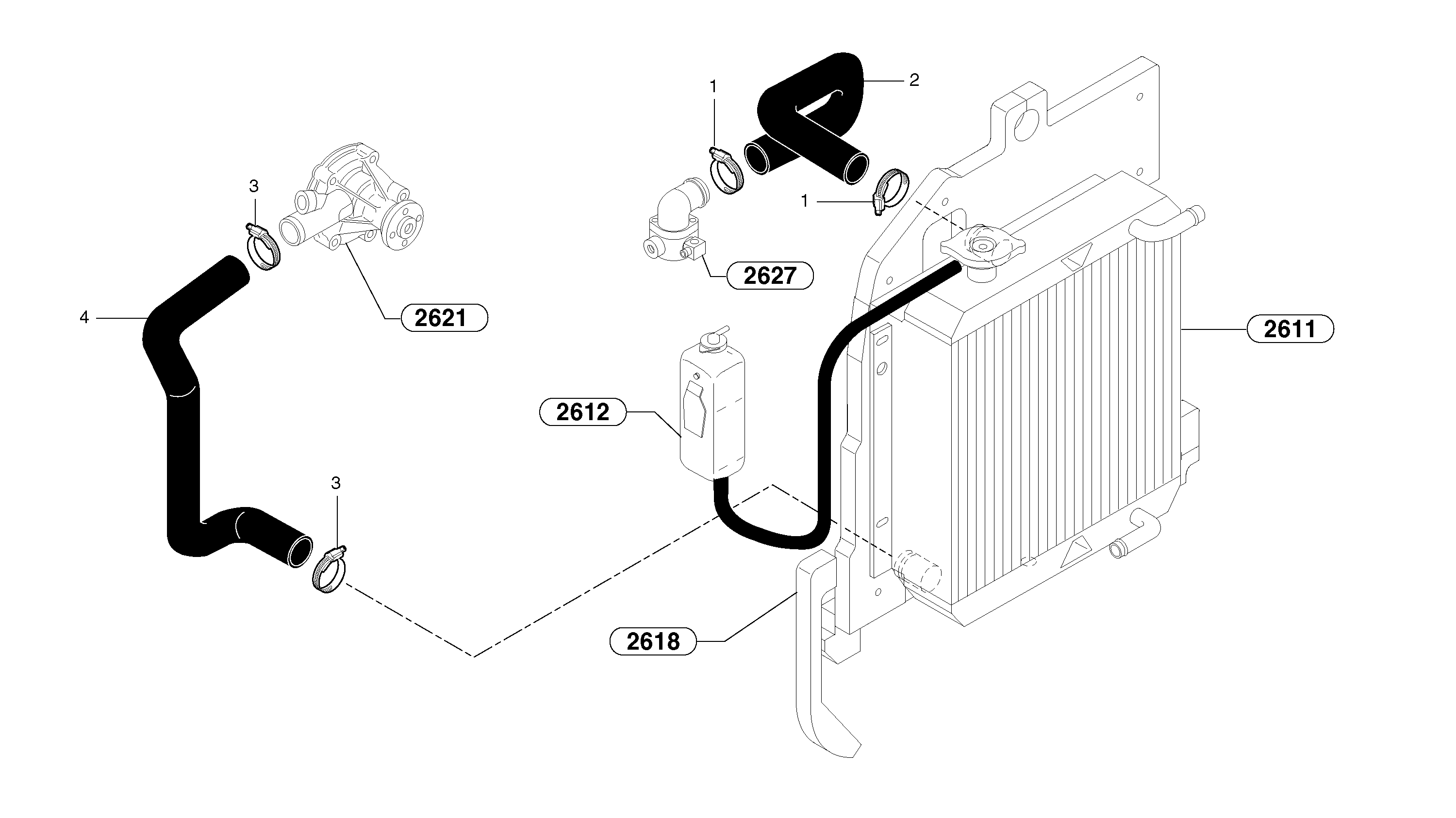 Cooling circuit — volvo parts diagram