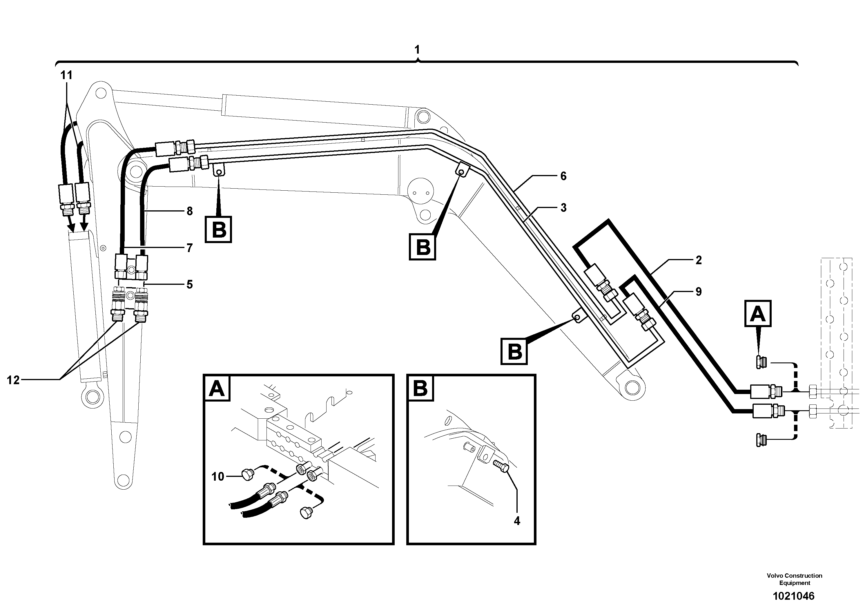 Hydraulic circuit ( accessories ) — volvo parts diagram