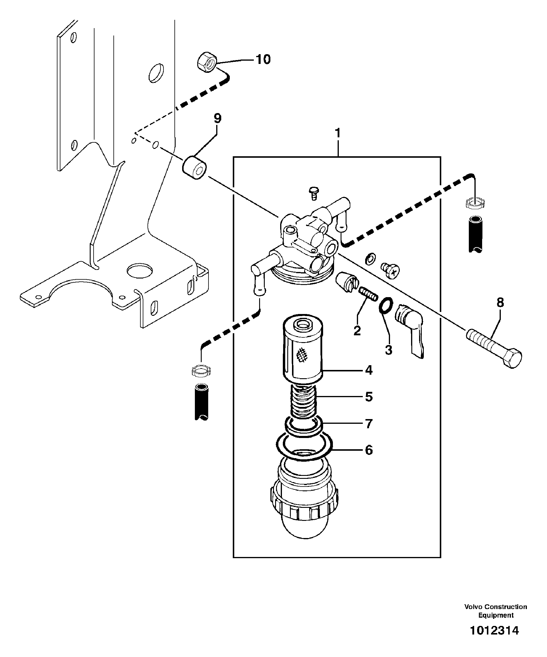 Sediment bowl — volvo parts diagram