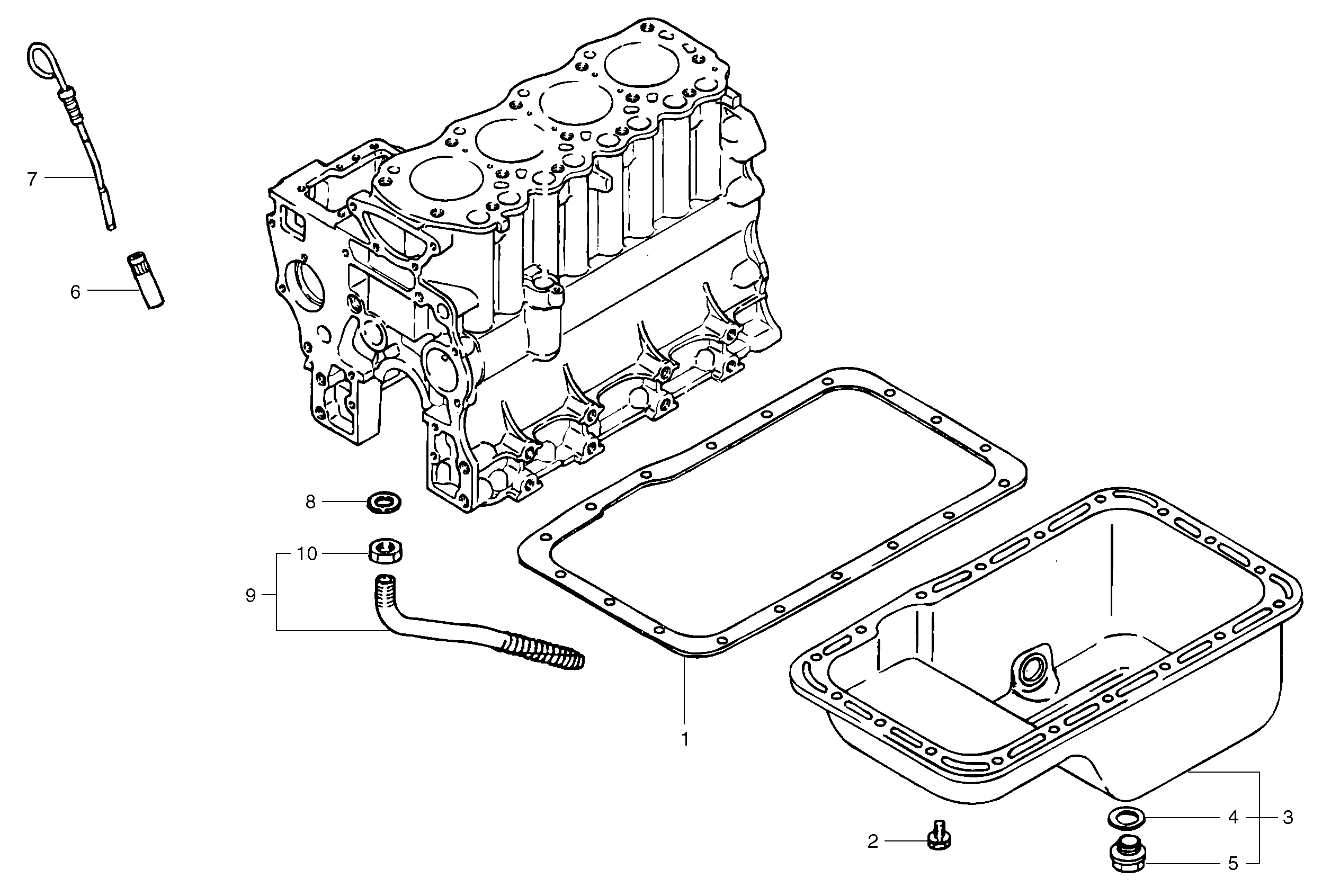 Oil sump — volvo parts diagram
