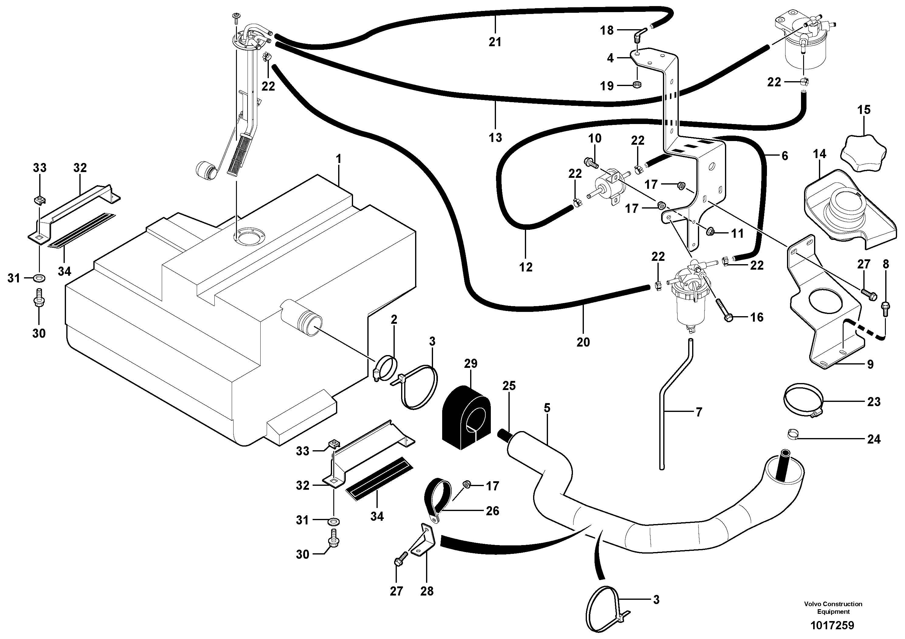 Fuel circuit — volvo parts diagram