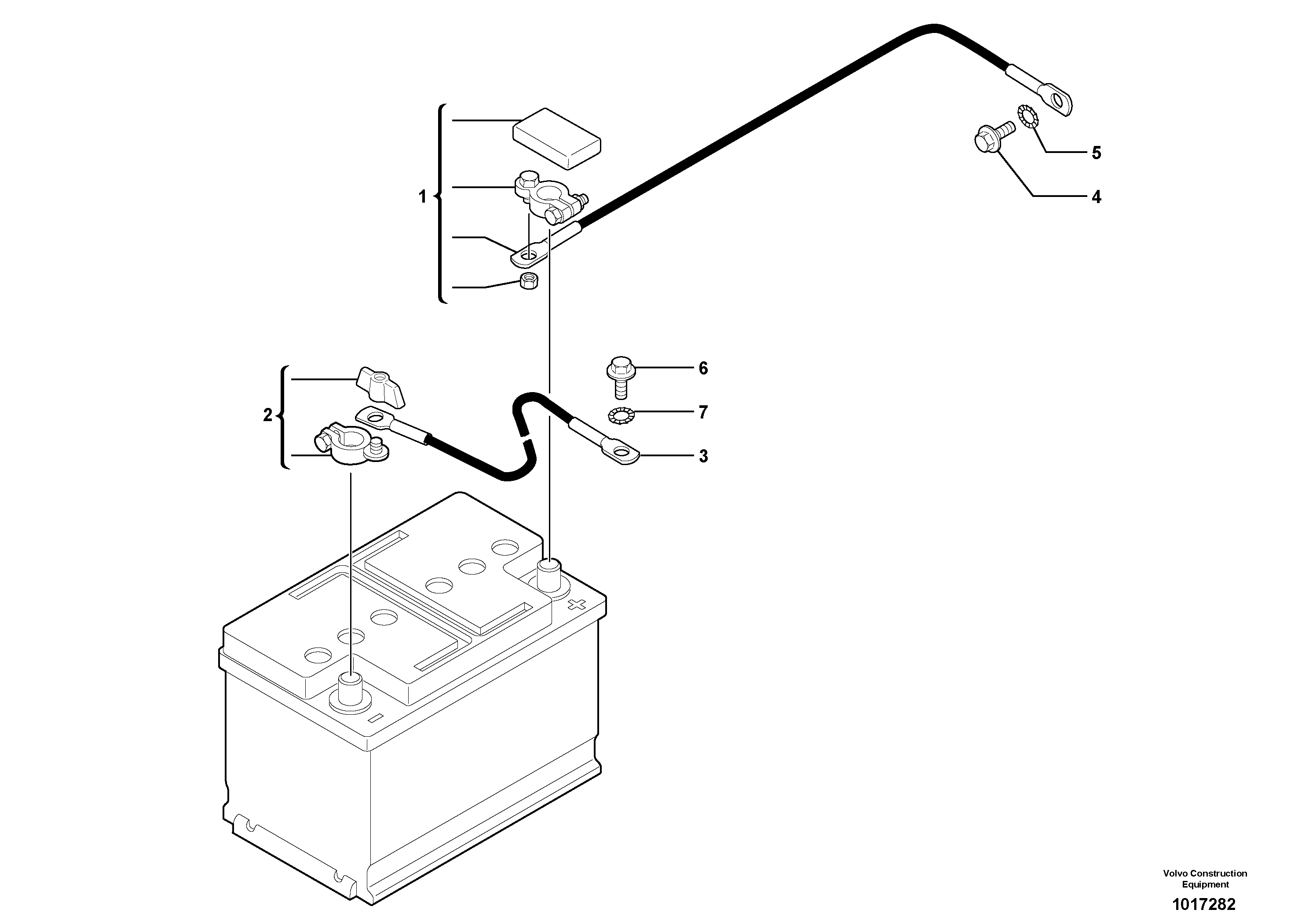 Cables, battery — volvo parts diagram