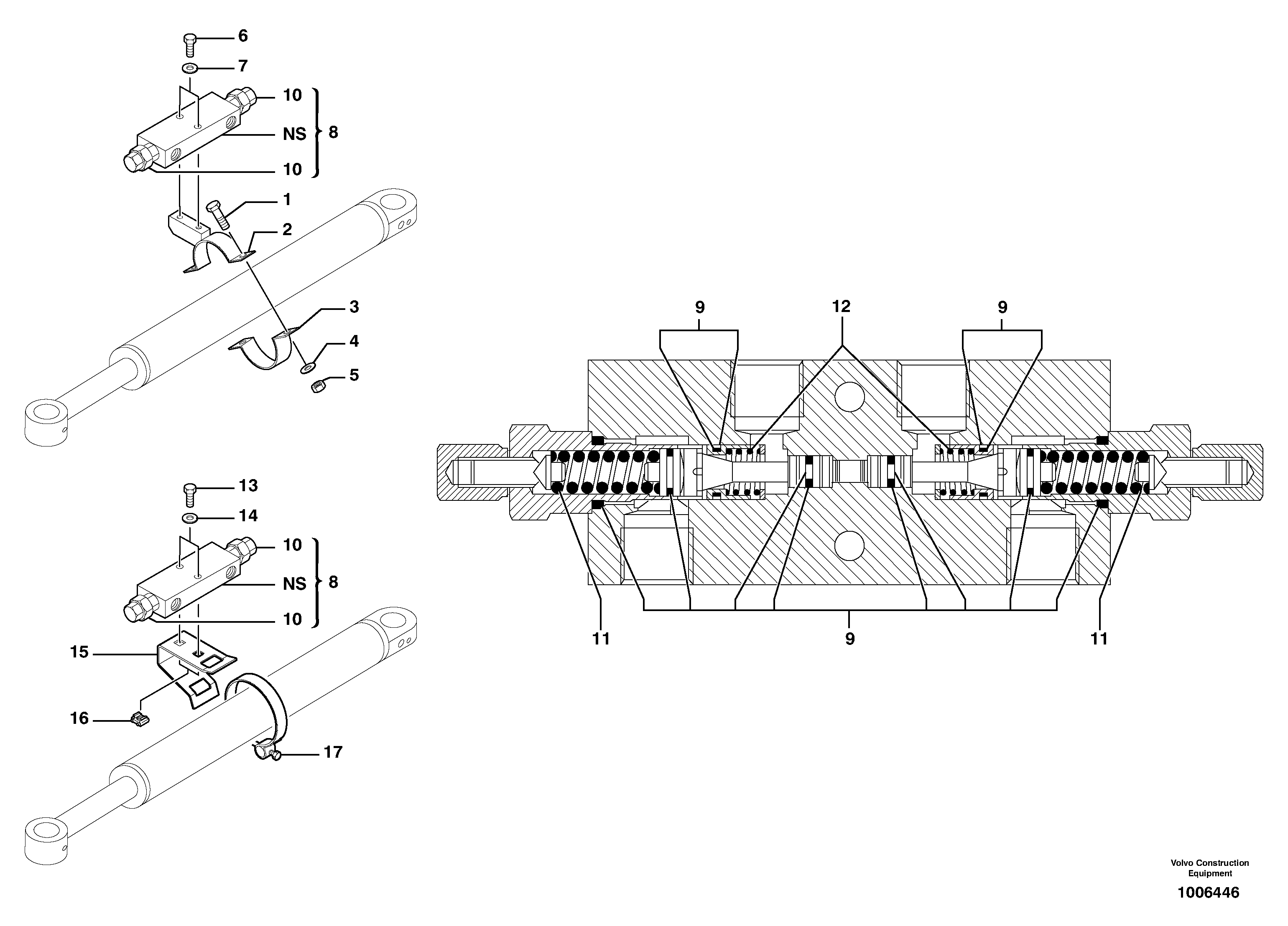 Balancing valve ( offset cylinder ) — volvo parts diagram