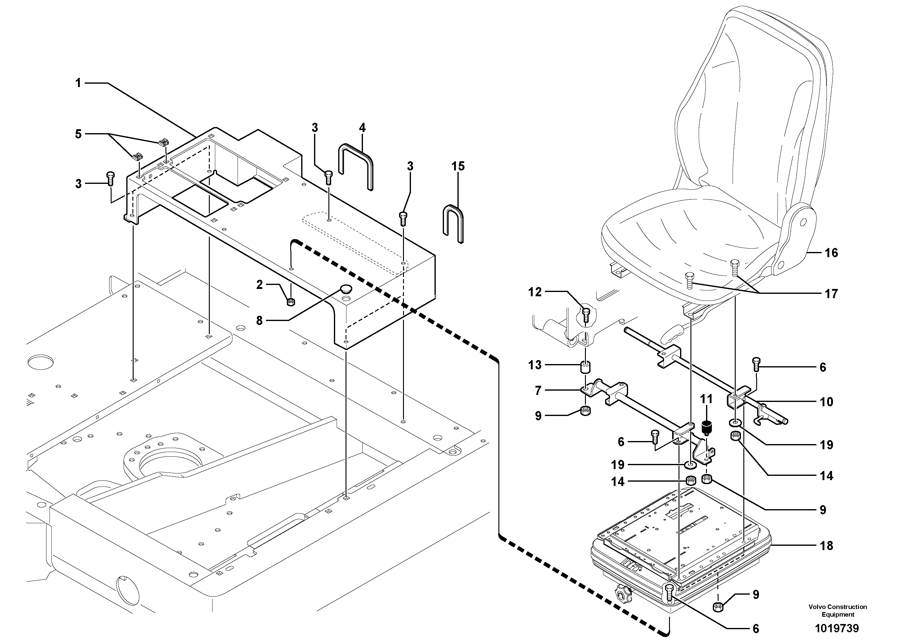 Operator's station : plating — volvo parts diagram