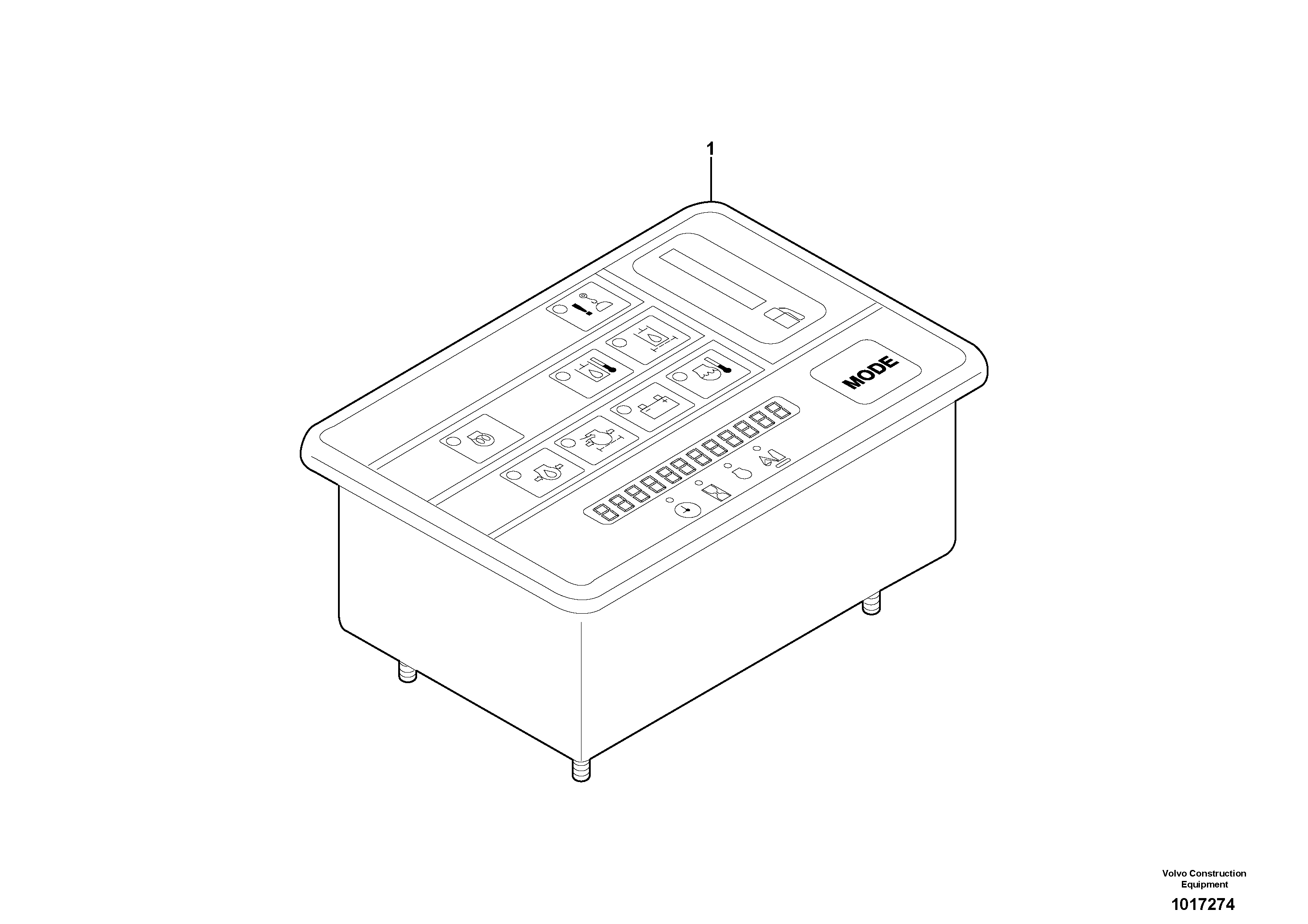 Control panel — volvo parts diagram