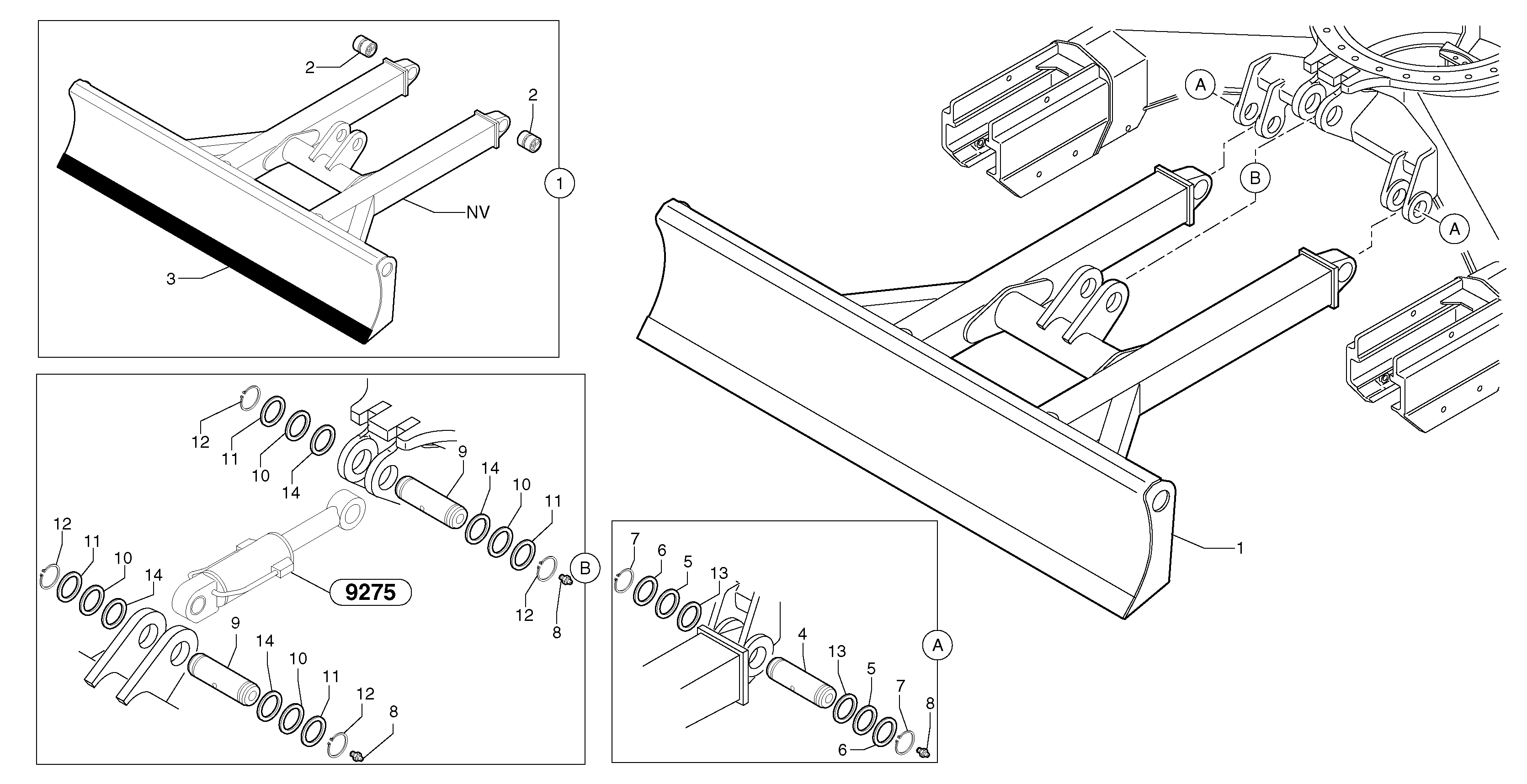 Dozer blade — volvo parts diagram