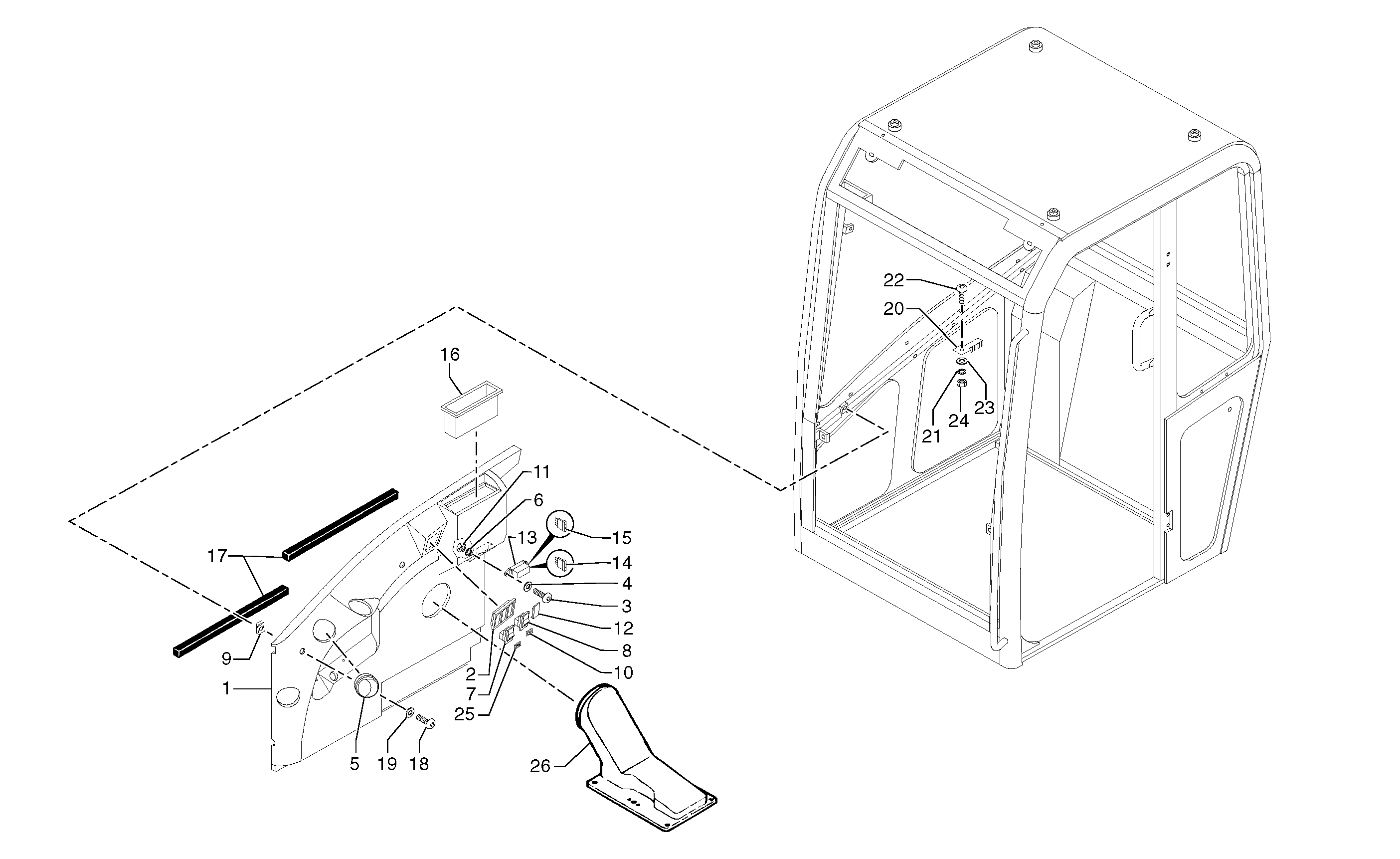 Cab : console — volvo parts diagram
