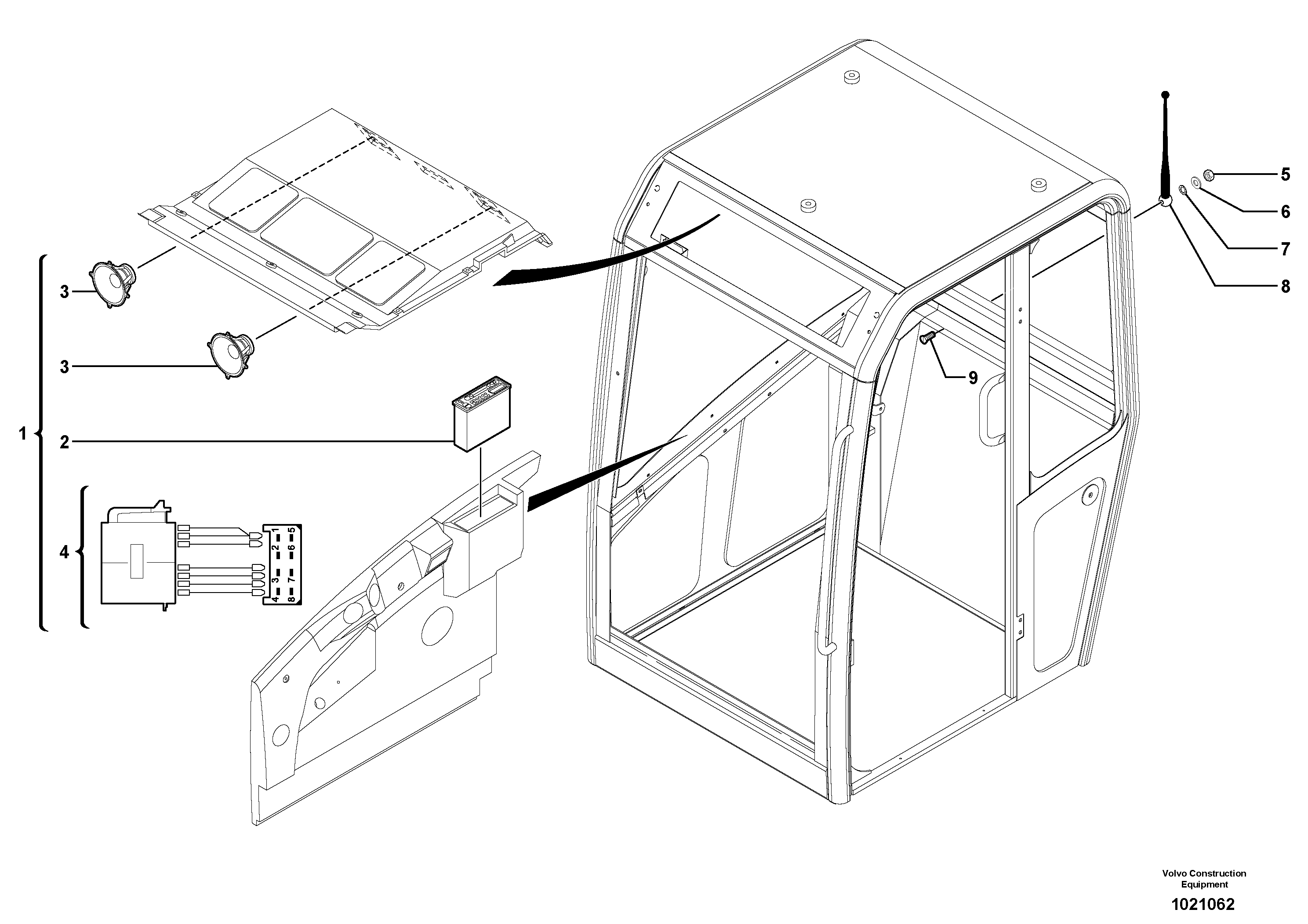 Radio kit — volvo parts diagram